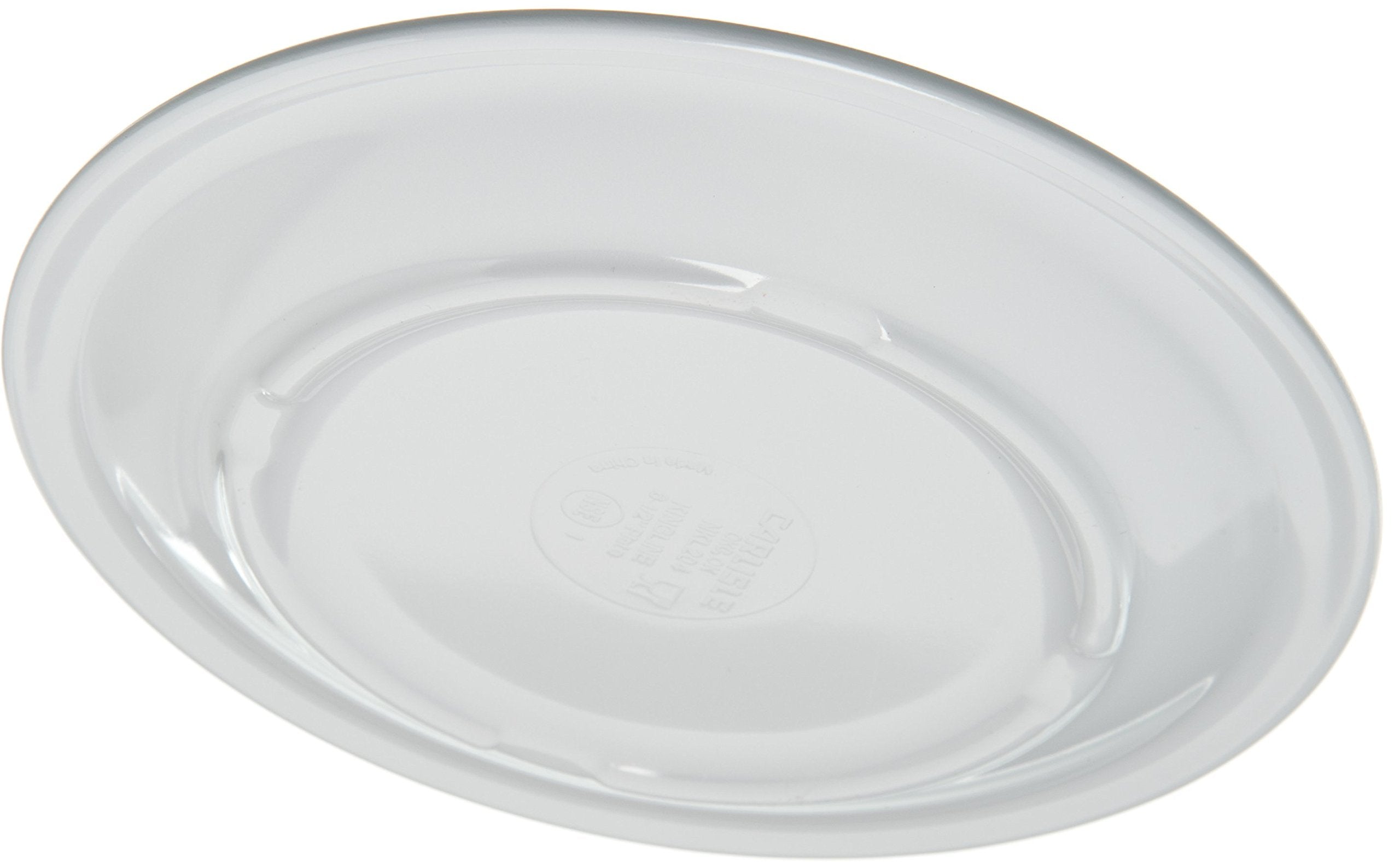 Carlisle Foodservice Products Kingline Reusable Plastic Plate Dessert Plate For Home And Restaurant, Melamine, 6.5 Inches, White