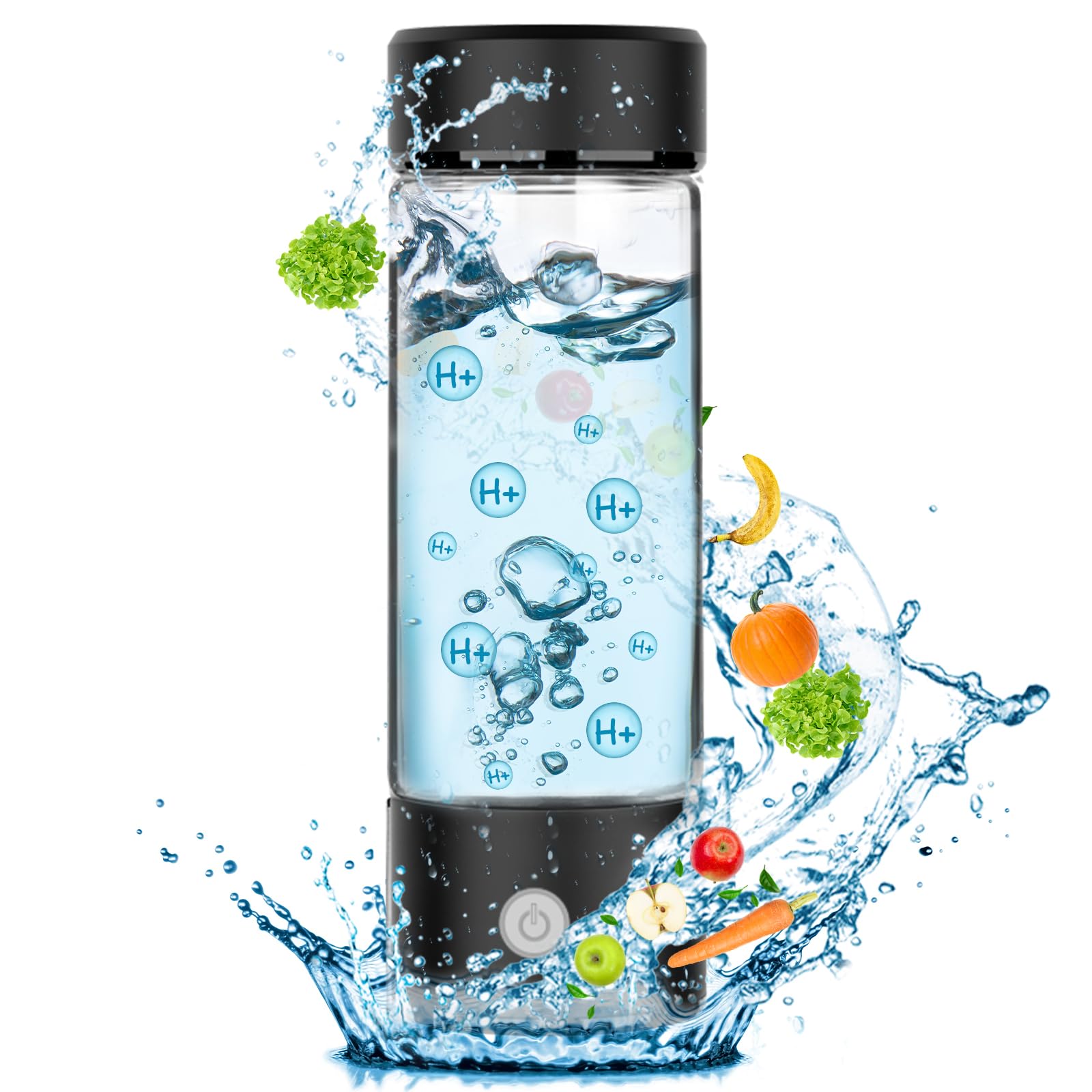 Fakllod Hydrogen Water Bottle Generator, Portable Rechargeable aquahealth Hydrogen Water, Hydrogen Water Ionizer Machine, with S