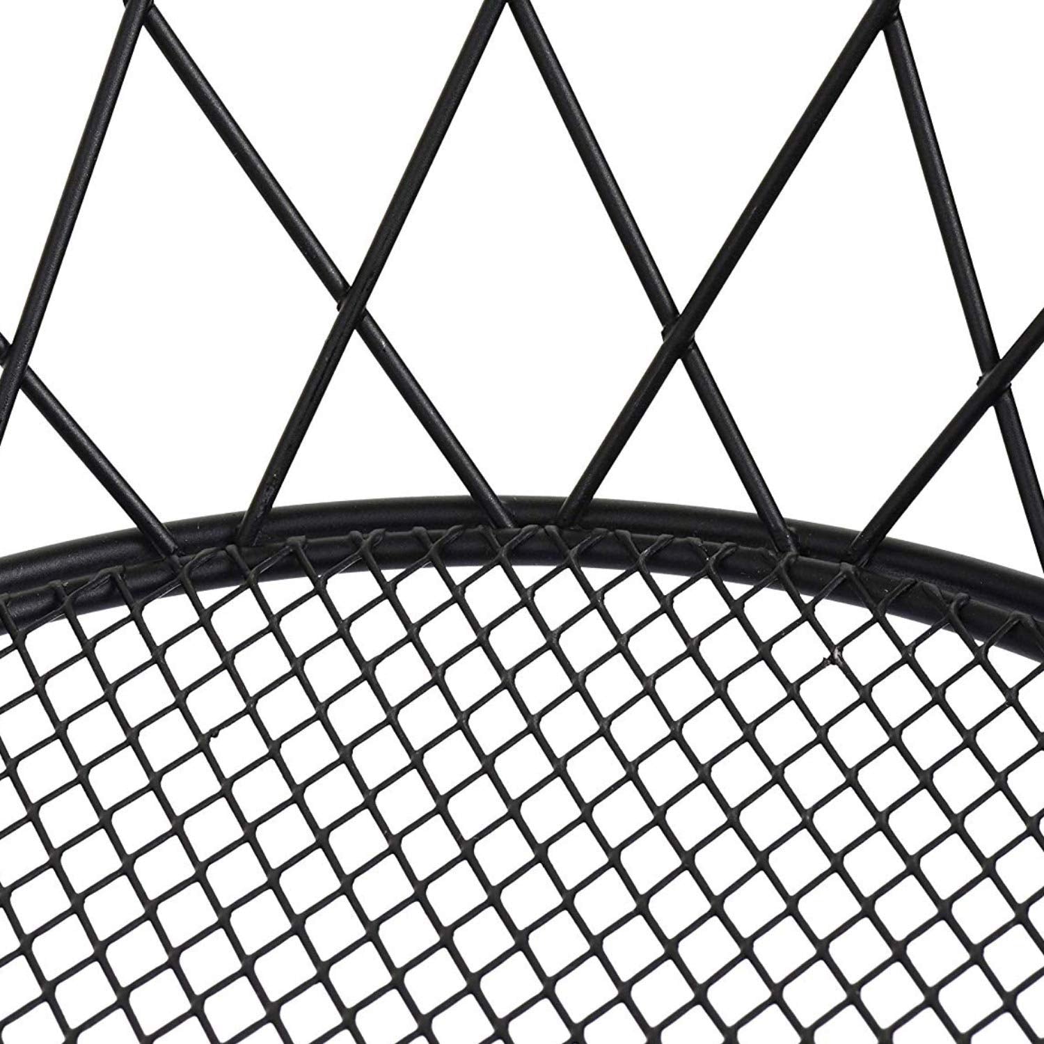 Blue Donuts Heavy Duty 3 Tier Hanging Kitchen Fruit Basket, Black, Standard Size, Iron Construction, Model BDHBBLK