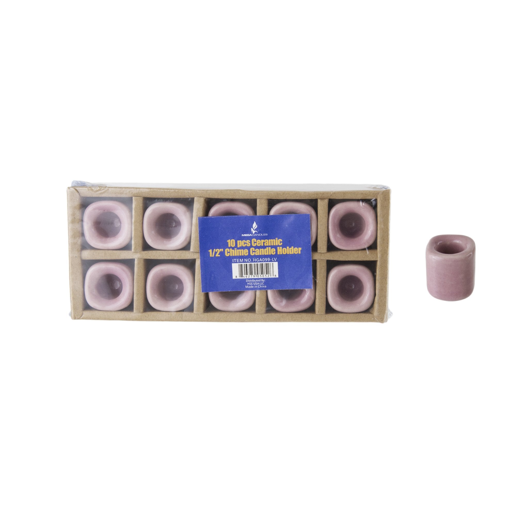 Mega Candles 10 pcs Lavender Ceramic Chime Ritual Spell Candle Holders, Great for Casting Chimes, Rituals, Spells, Vigil, Witchc