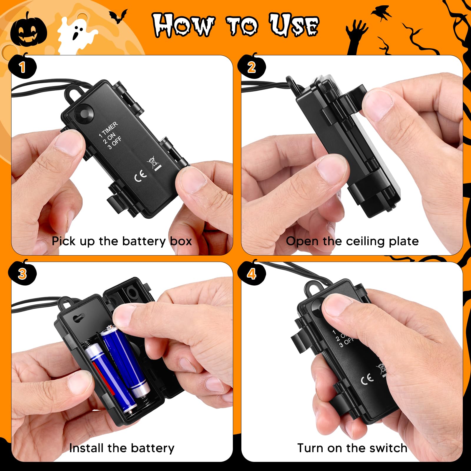 Mkway 6 Pcs Halloween Led Glowing Eyes with Timer, Light Up Eyes for Skeleton Horror DIY Masks Pumpkins Tombstones Props(Batteri