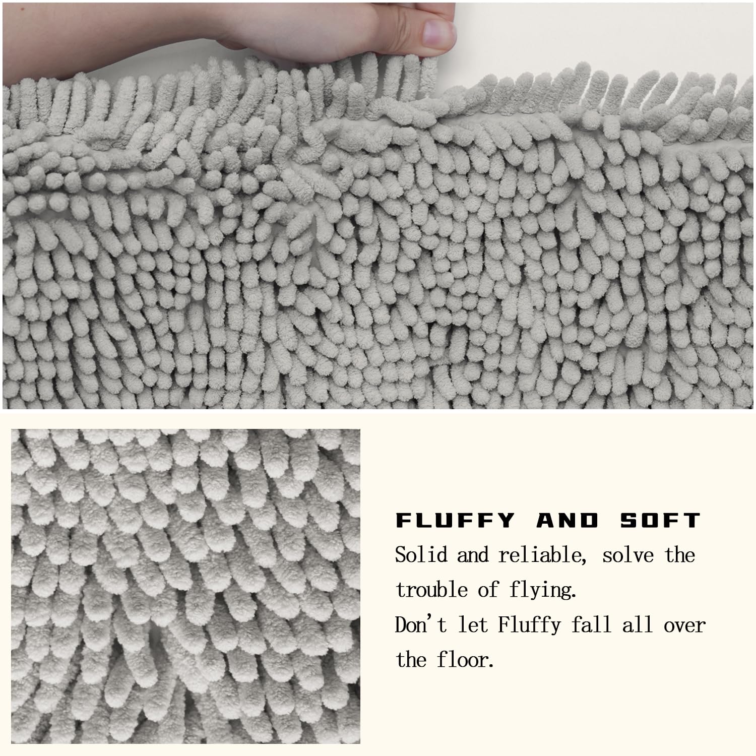 Boankodu Bathroom Rugs Sets 3 Piece, Super Soft Absorbent Bath Mat Set,With U-Shaped Toilet Rug,Strong Pvc Underside Bathroom Ru