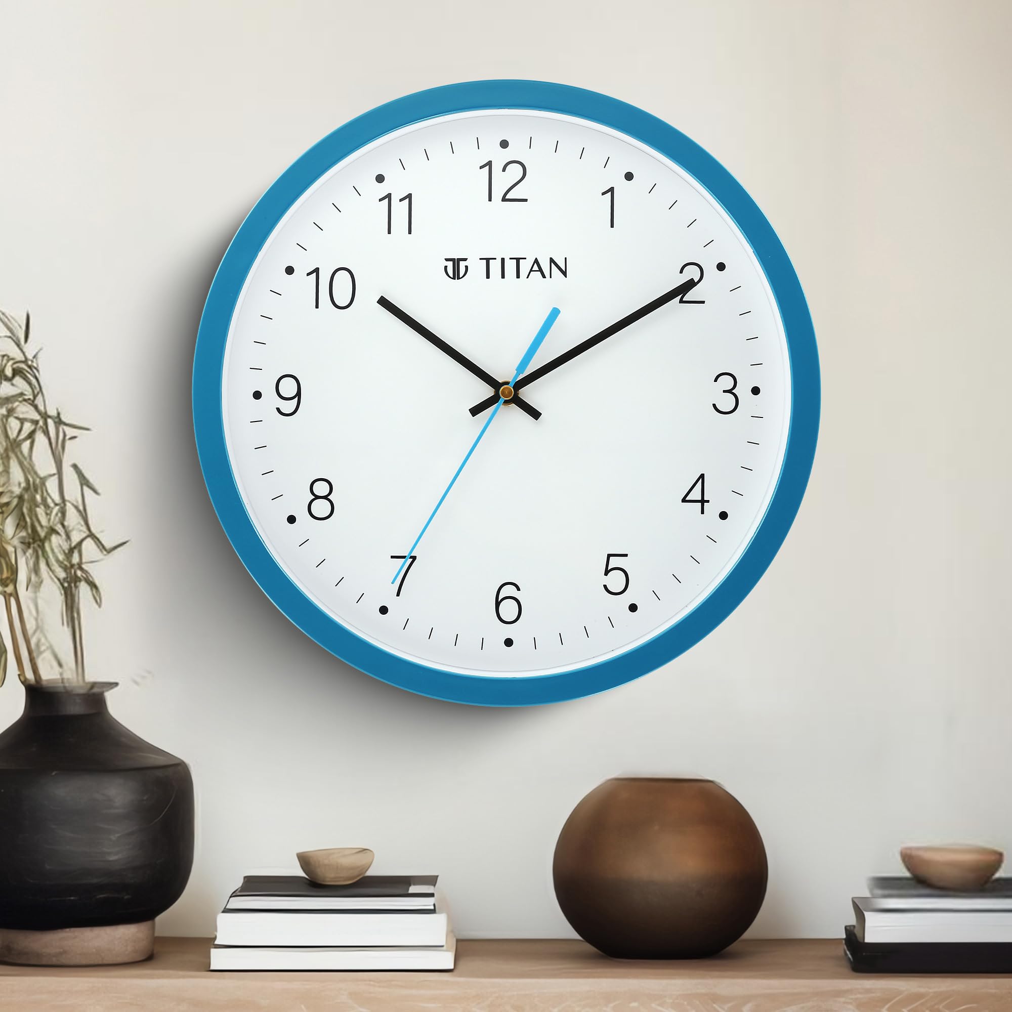 Titan Classic Quartz Analog White Dial Wall Clock With Silent Sweep Technology