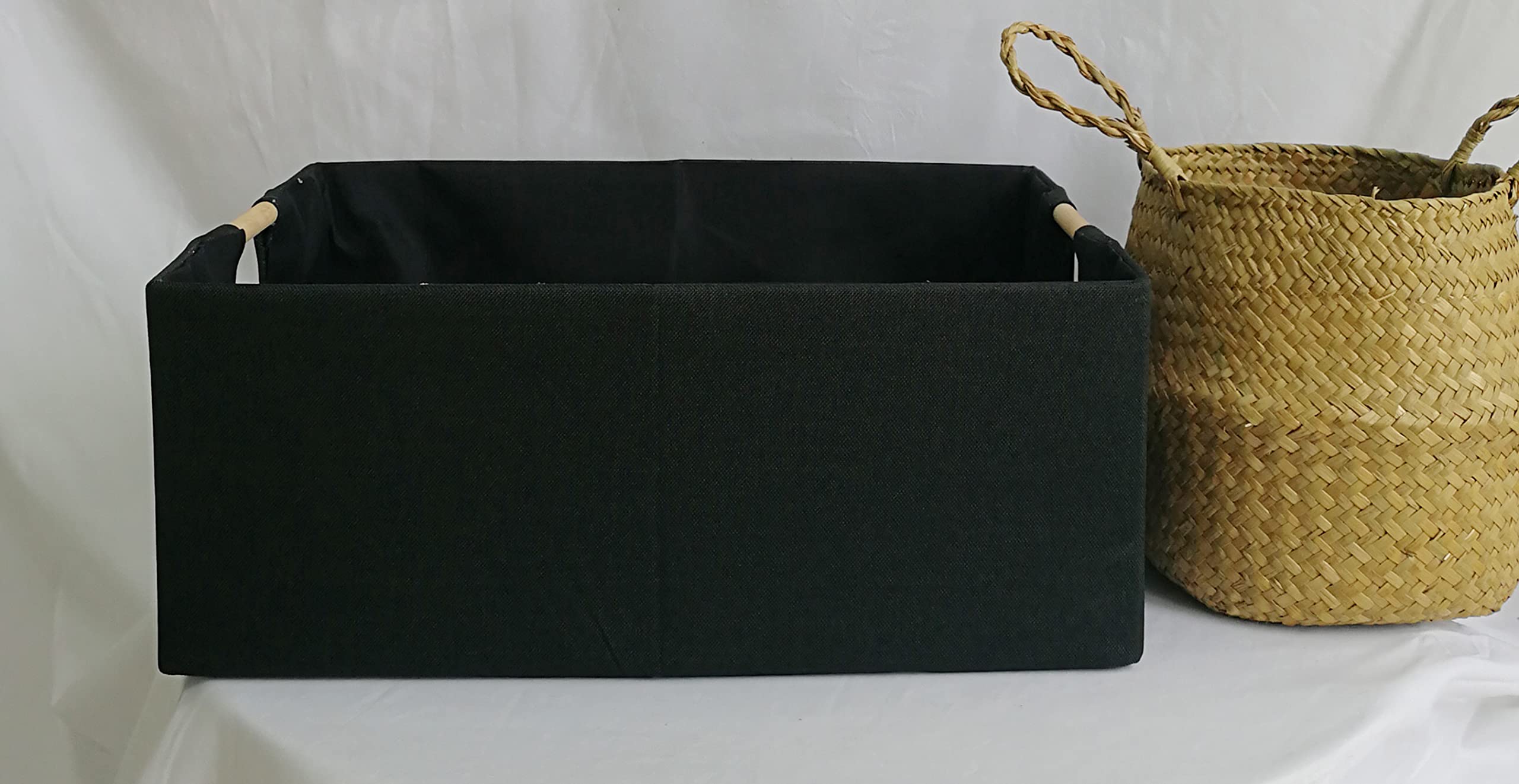 Fuuloxe Storage Bin For Shelves Rectangle Closet Baskets Foldable Toy Box With Handles And Sturdy Cardboard For Nursery Home Off