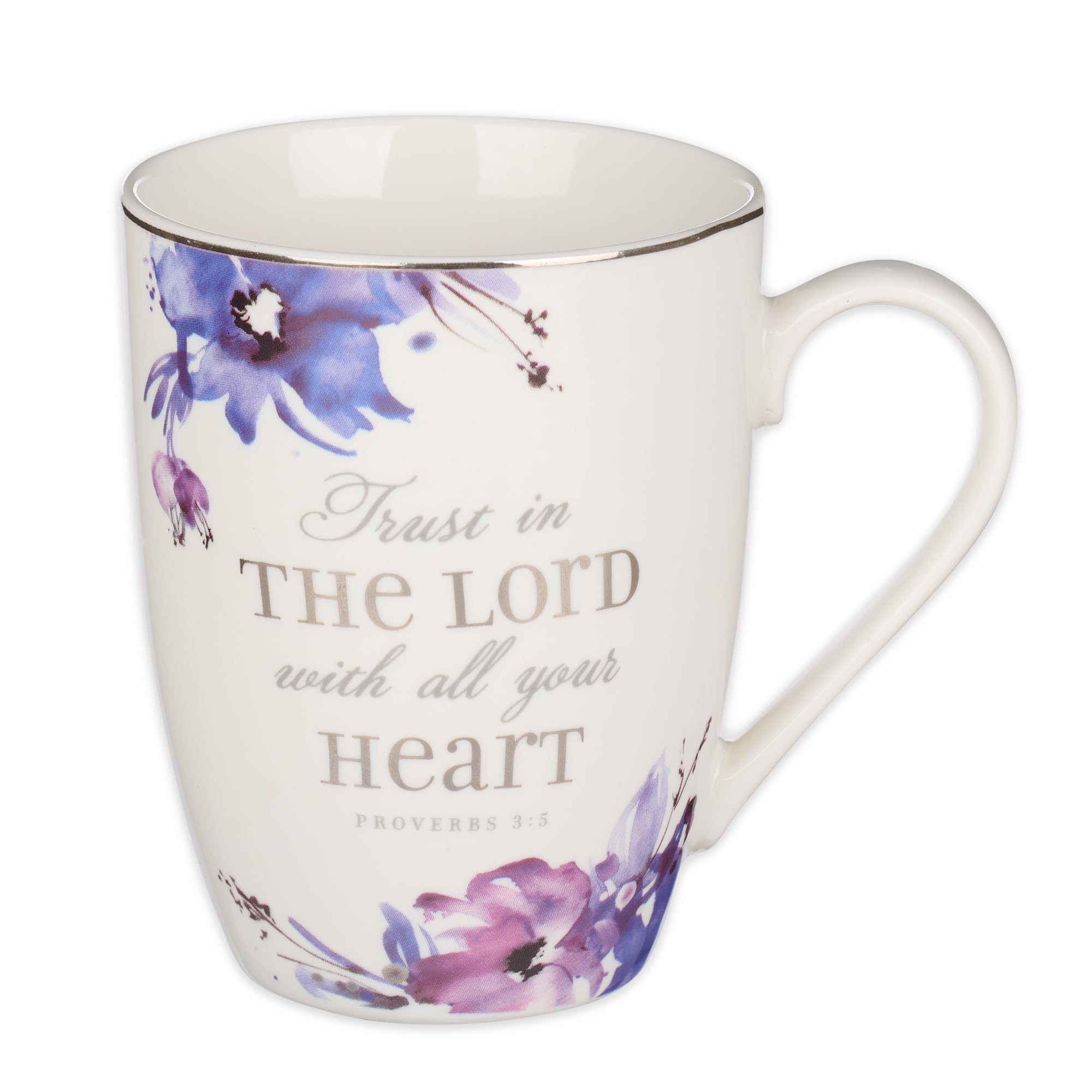 Christian Art Gifts Scripture Ceramic Encouraging Coffee and Tea Mug for Women: Trust in the Lord - Proverbs 3:5 Inspirational B
