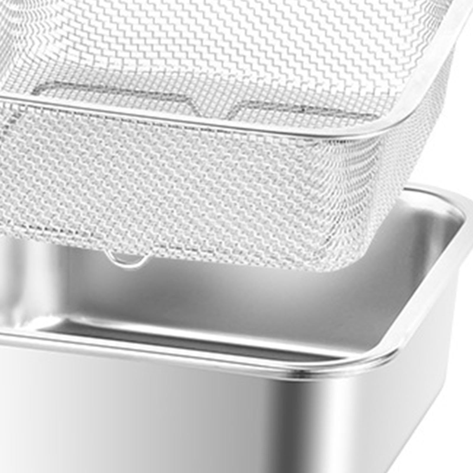 Bnf Stainless Steel Food Container With Strainer Colander Set For Lettuce Fruits 2000Ml|Home & Garden | Kitchen, Dining & Bar | 