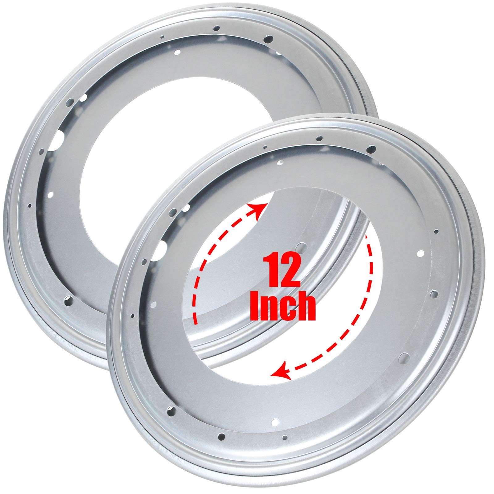 2Pack 12Inch Lazy Susan Hardware, 5/16    Thick Turntable Bearings, 1000Lbs Rotating Bearing Plate Heavy Duty For Rotating Table
