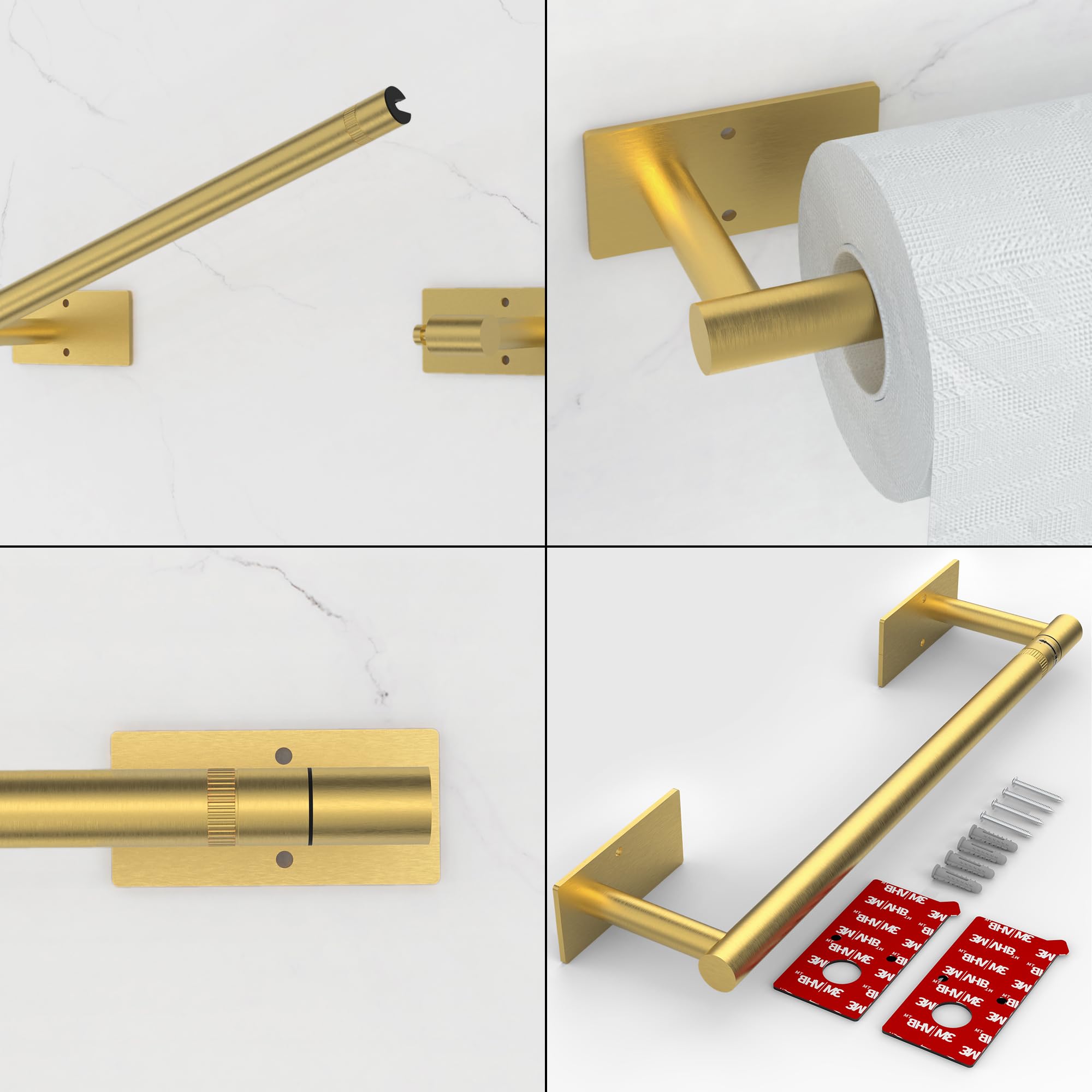 Rarxtr Paper Towel Holder, Under Cabinet Paper Towel Holder For Kitchen, Adhesive Paper Towel Roll Rack For Bathroom Towel, Wall