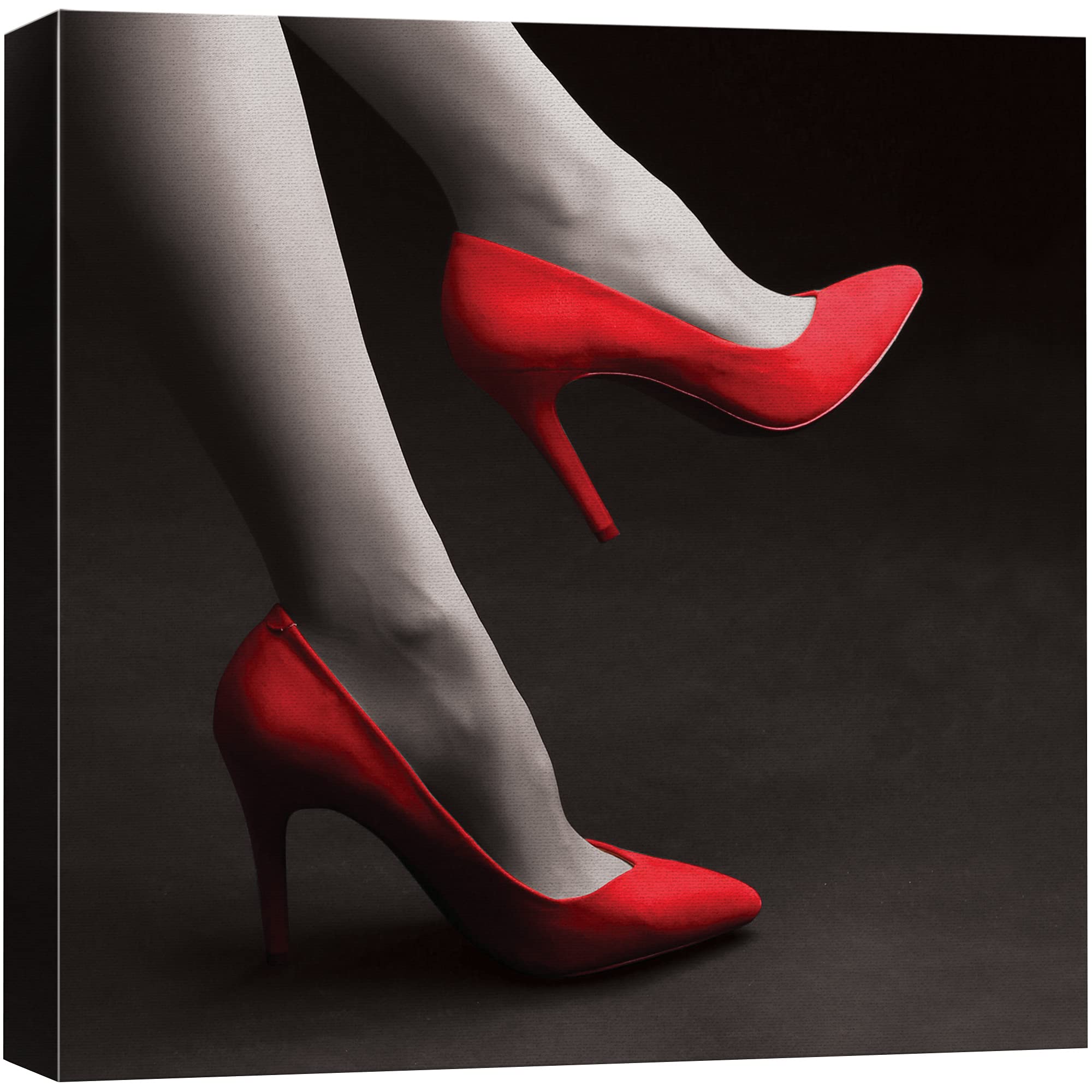 Wall26 Canvas Print Wall Art Pop Of Color Red High Heels People Fashion Photography Realism Chic Scenic Relax/Calm Multicolor Fo