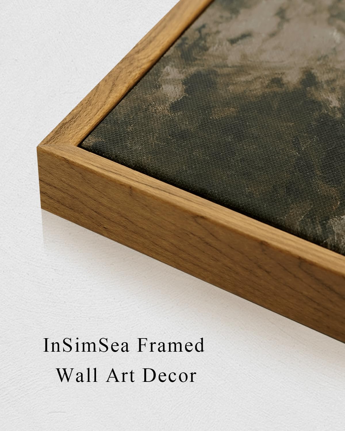 Insimsea Square Framed Canvas Wall Art, Farmhouse Decor Bushes Poplars Pictures Home Decor, Natural Landscape Wall Art Prints, C