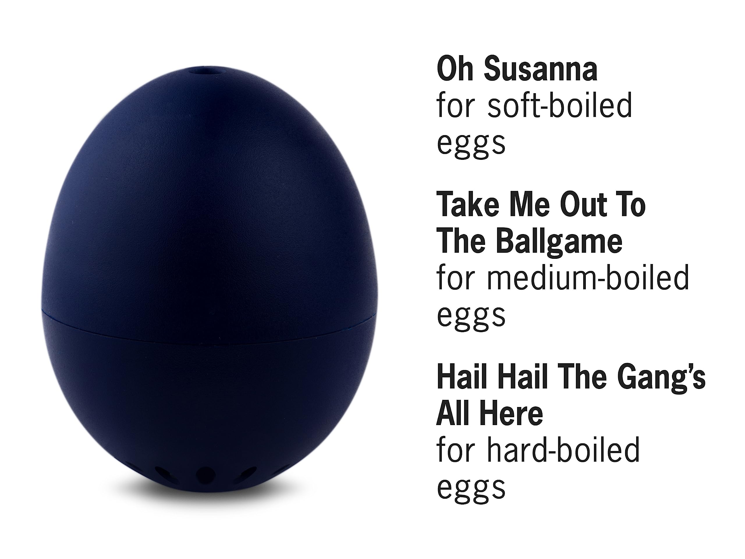 BeepEgg Basic Nightblue - Egg Timer for Boiling Eggs - Musical Egg Cooker for Soft  Medium  Hard Boiled Eggs - Food Safe - Singing Floating Egg Timer - Egg Cooker for 3 Levels of Doneness -Brainstream