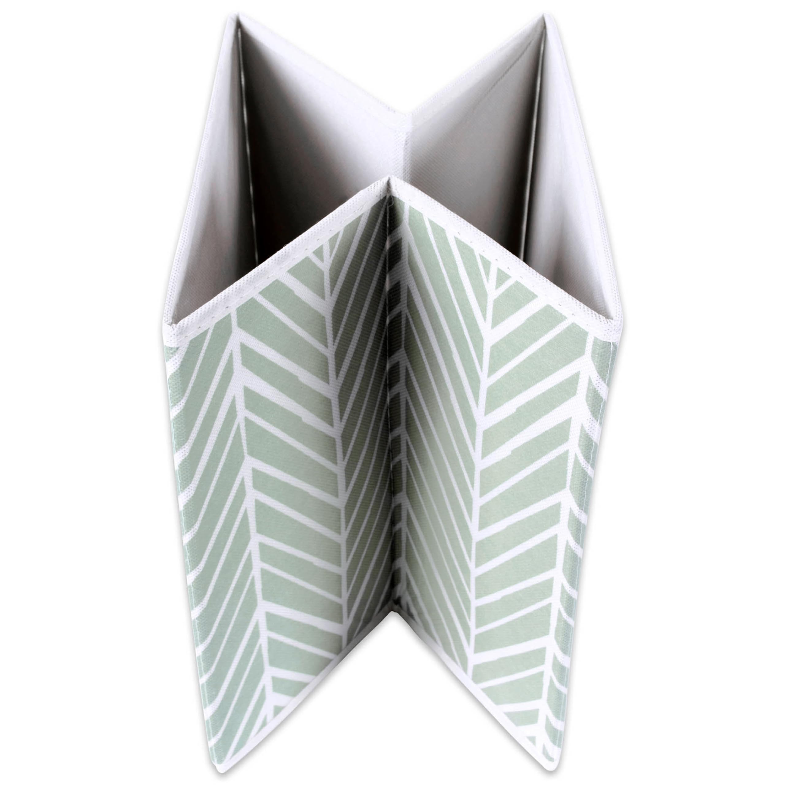 DII Non Woven Storage Collection Polyester Herringbone Bin  Small Set of 2  Mint  2 Piece