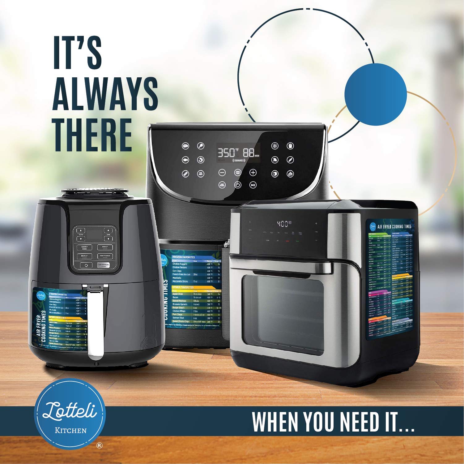 Air Fryer Magnetic Cheat Sheet Set, Air Fryer Accessories Cookbook, Airfryer Accessory Magnet Sheet Quick Reference Guide For Co