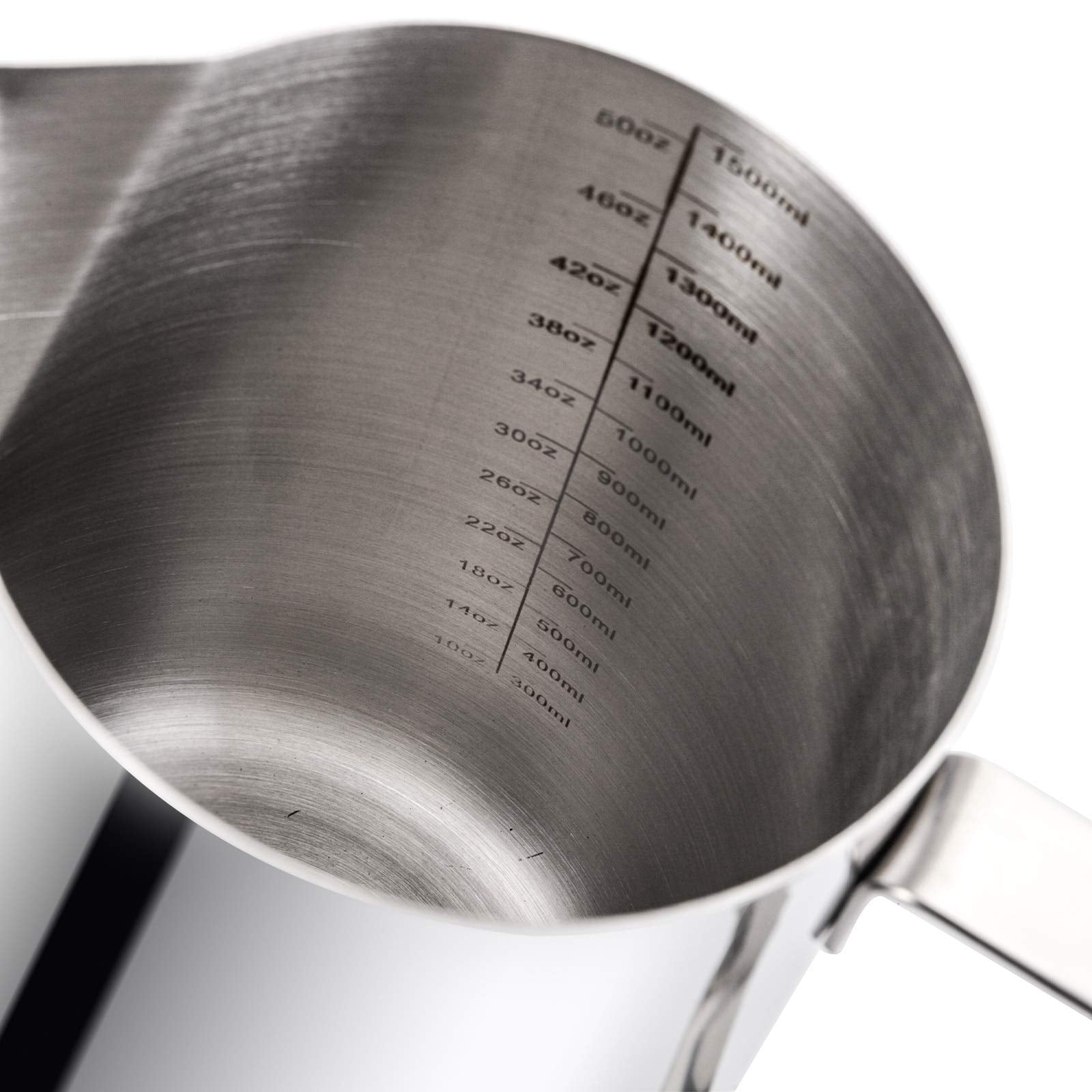 Nicunom 50Oz Milk Frothing Pitcher, Stainless Steel Coffee Tools Cup Steaming Pitchers With Decorating Art Pen, Milk Coffee Capp