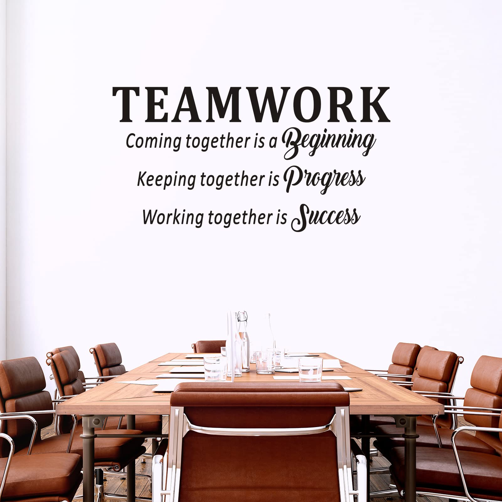 Inspirational Wall Decals, Office Wall Stickers, (Easy To Install), Positive Teamwork Poster Wall Decor Motivational Quotes Wome