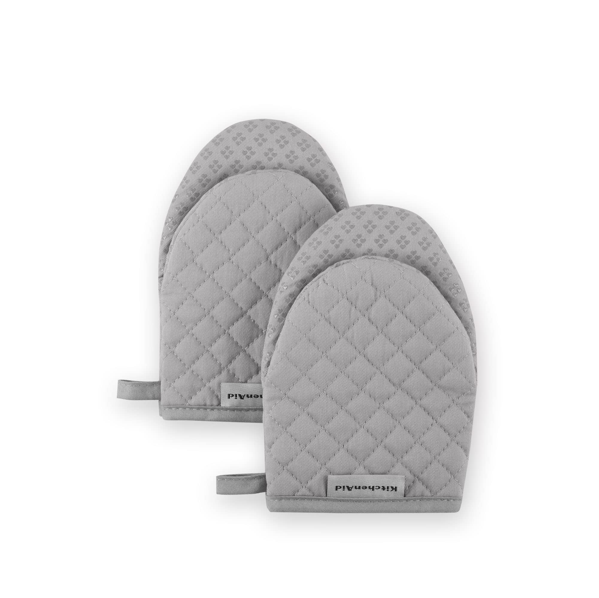 Kitchenaid Asteroid Mini Oven Mitt, 5.5''X8'', Grey 2 Count