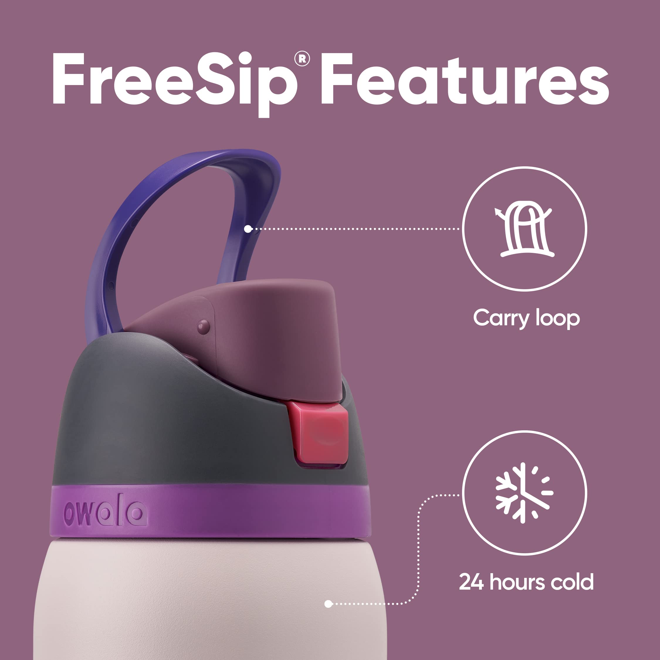 Owala Freesip Insulated Stainless Steel Water Bottle With Straw For Sports, Travel, And School Bpa-Free Sports Water Bottle, 40