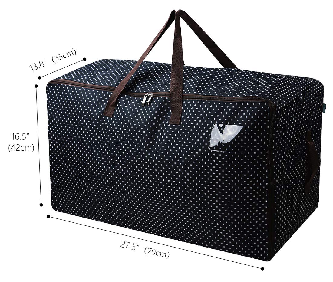 Amj 100L Large Storage Bag, Comforter/Blanket/Pillows/Quilt Storage Container, Garage Grocery Storage Bag, Garments/Clothes Orga