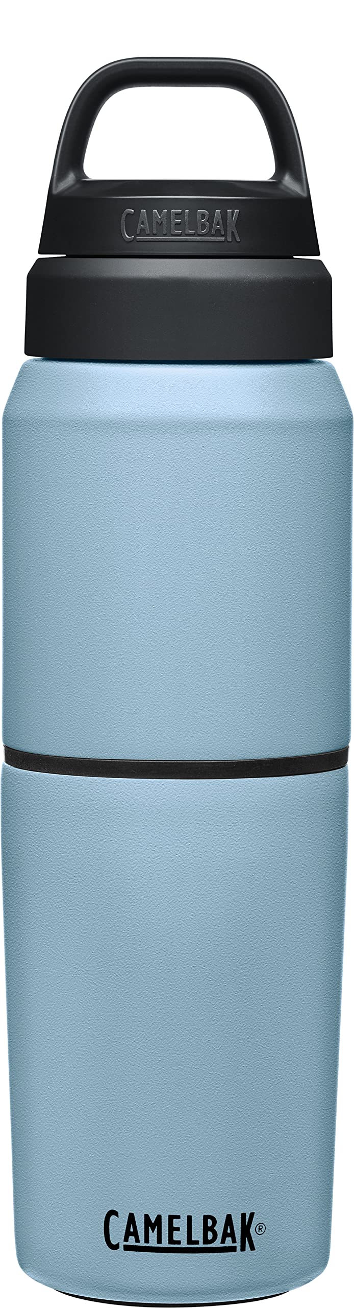 CamelBak MultiBev Water Bottle & Travel Cup - Vacuum Insulated Stainless Steel - Dusk Blue - 17oz bottle & 12oz cup