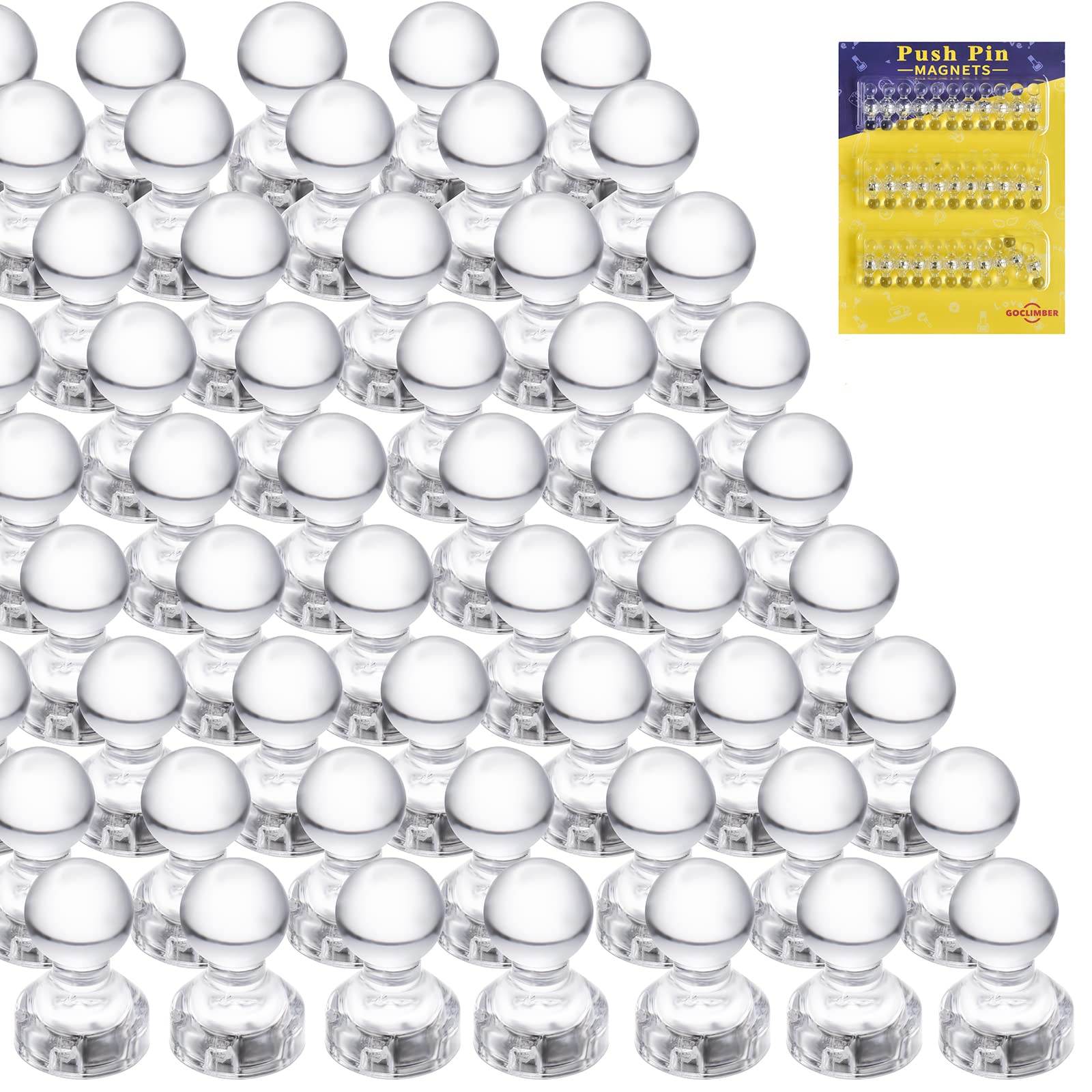 66PCS Magnetic Push Pin Magnet, Fridge Magnet Magnetic Thumb Tacks for Kitchen, Refrigerator, Office, School, Whiteboard.Magnets
