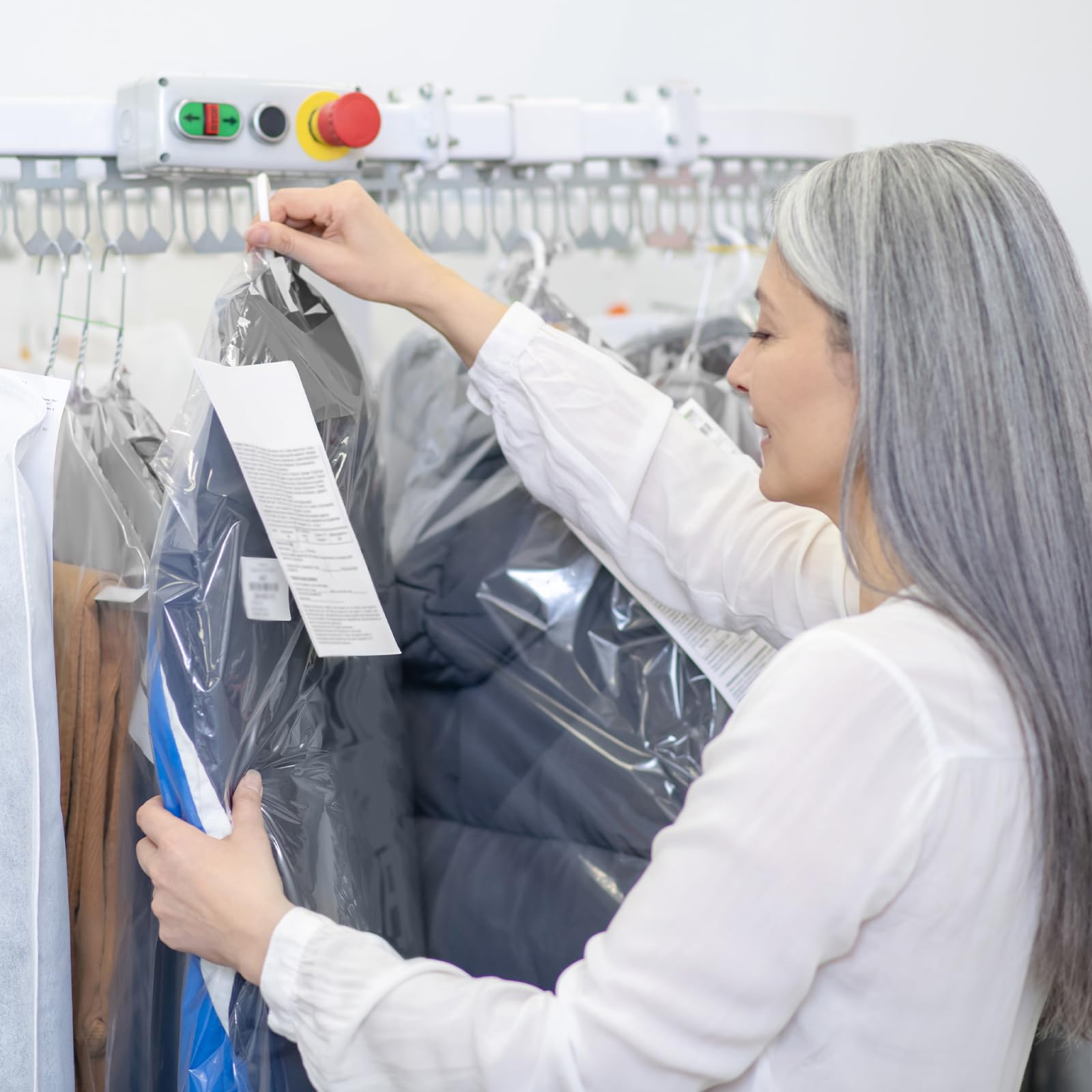 20 Pack Plastic Garment Bags Clear Dress Covers For Hanging Transparent Dry Cleaning Bags Dust-Proof Garment Covers For Dry Clea