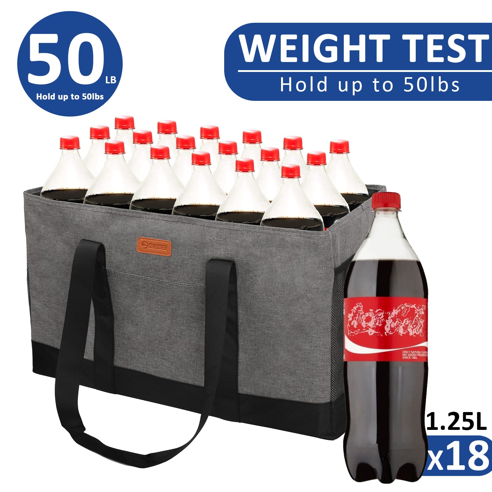 Reusable Grocery Bags Extra Large Tote Bag With Carrying Handles And Reinforced Bottom Heavy-Duty Oxford Fabric Moving Bags For