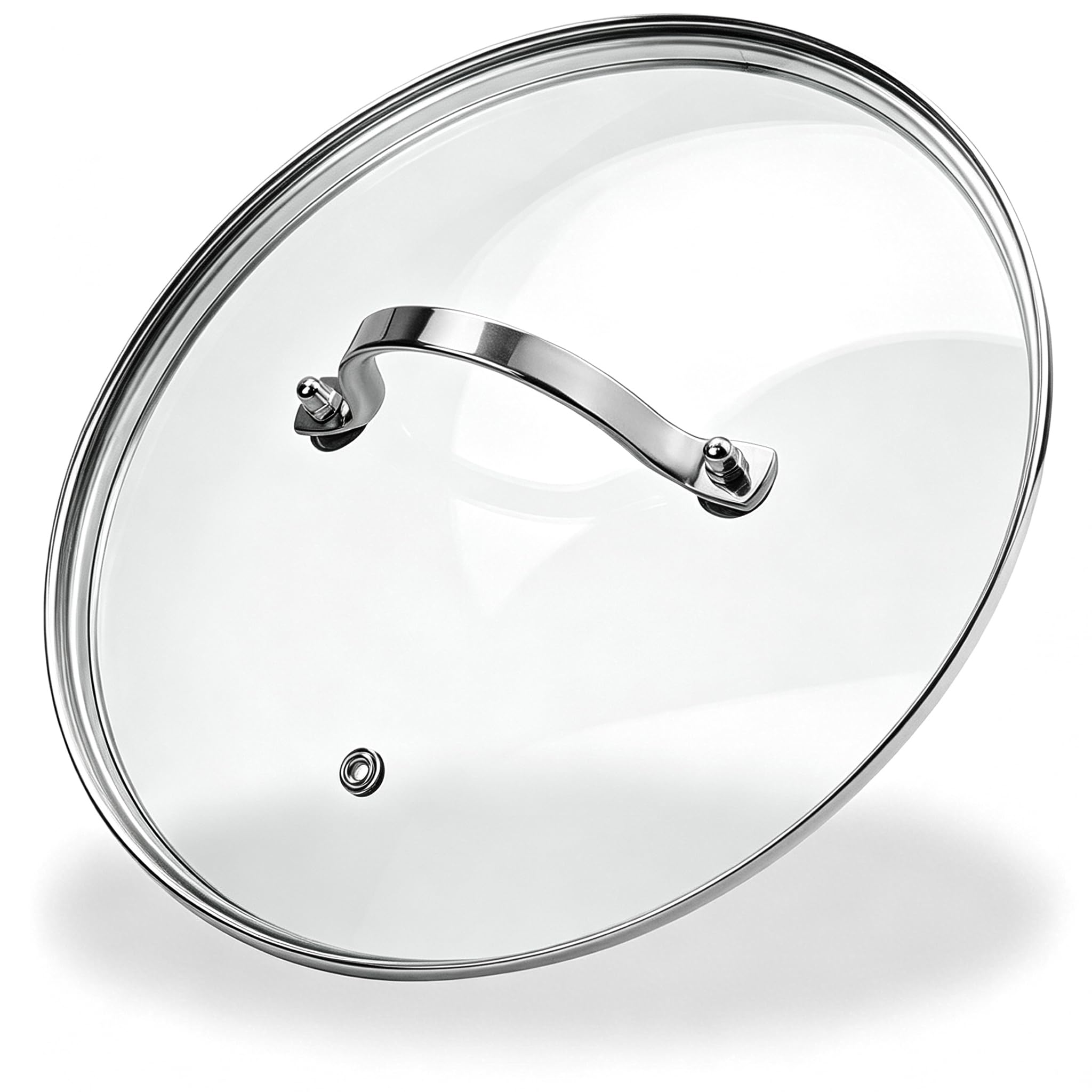 Tempered Glass Lid 9.5 Inch, Semicircular Handle, Pot & Pan Lid