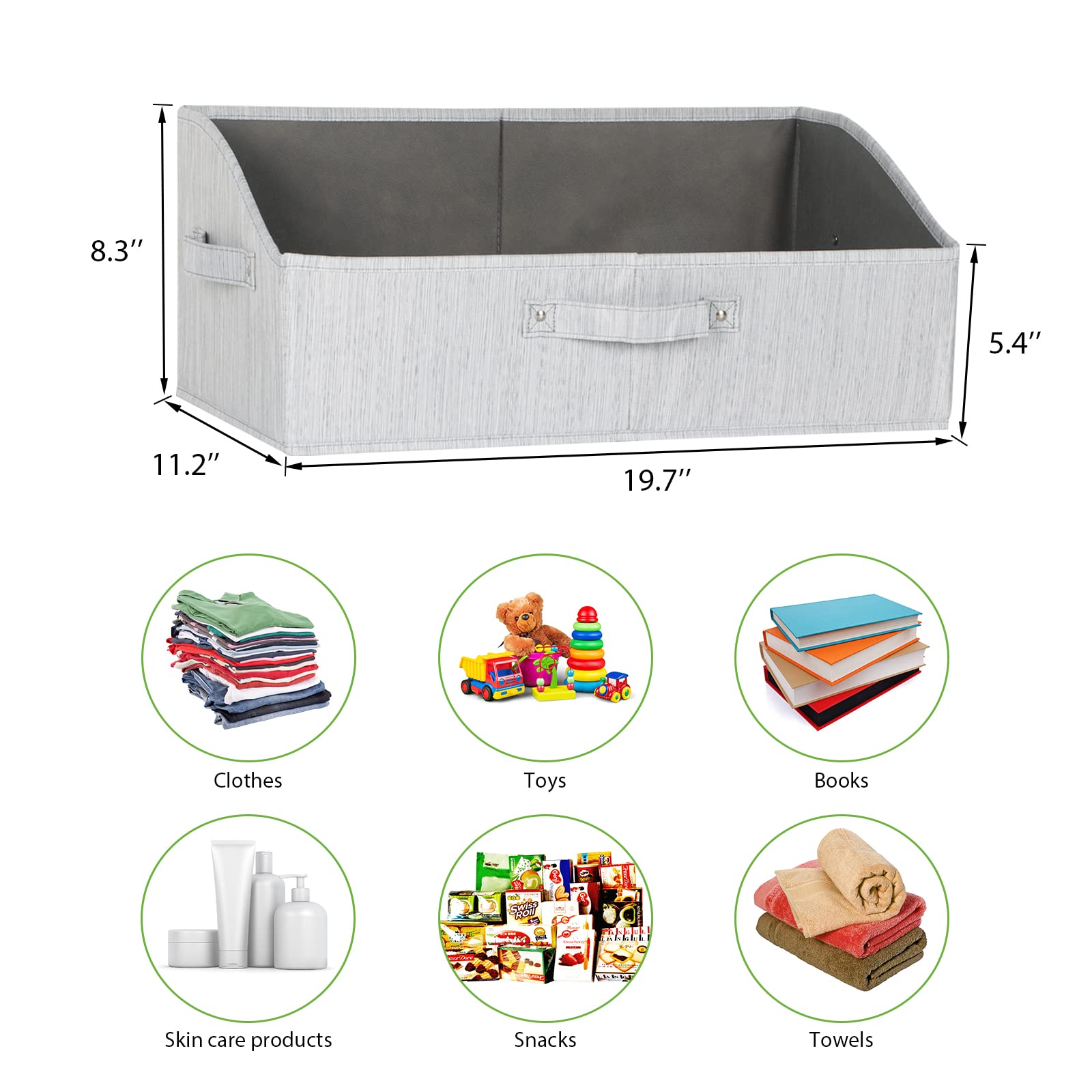 Keegh Closet Baskets And Storage Bins For Shelves Linen Closet Shelf Organizers And Storage Box Trapezoid Storage Bins Shelf Bas