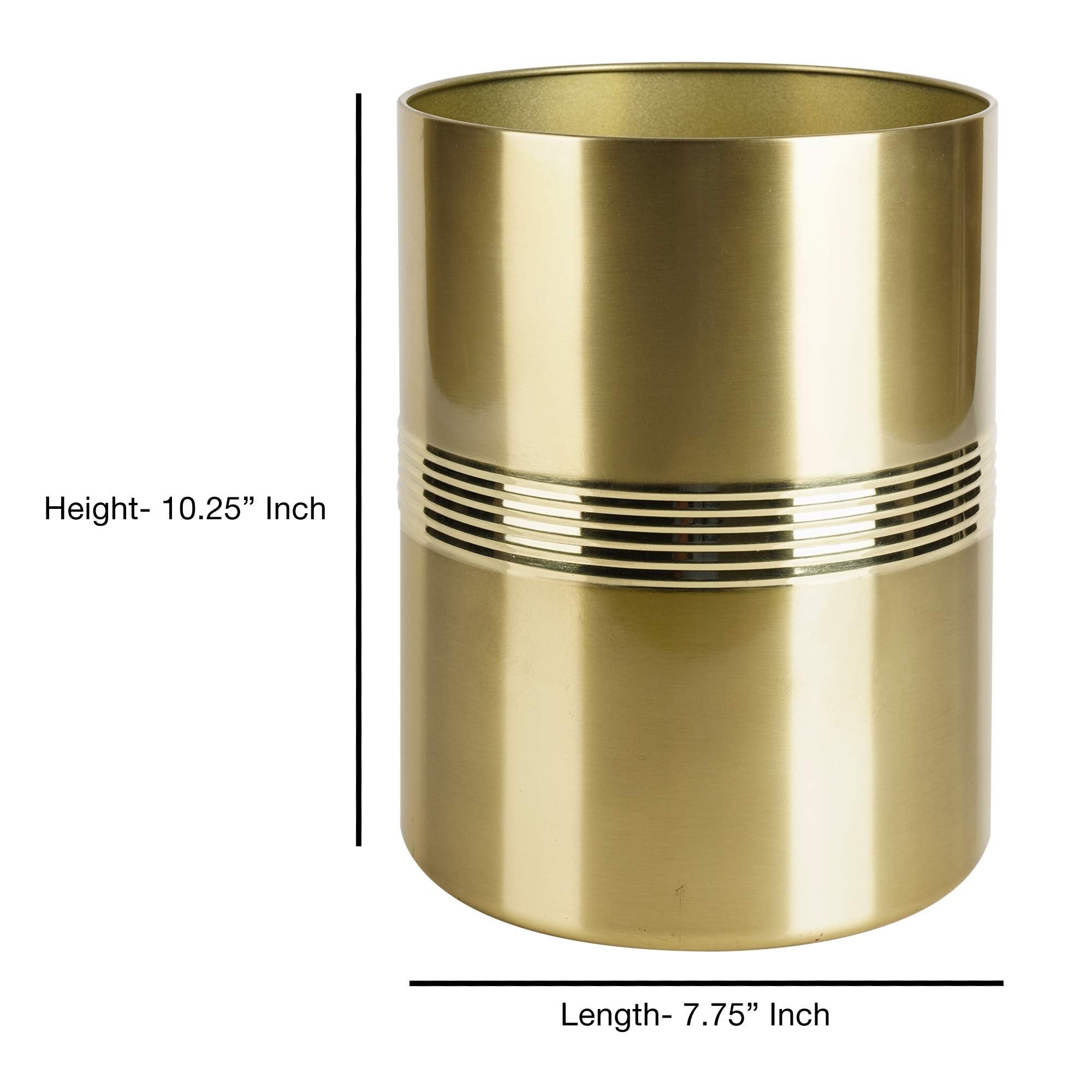 Nu Steel Nusteel Steel Jewel Decorative Stainless Steel Small Trash Can Wastebasket, Garbage Container Bin For Bathrooms, Powder