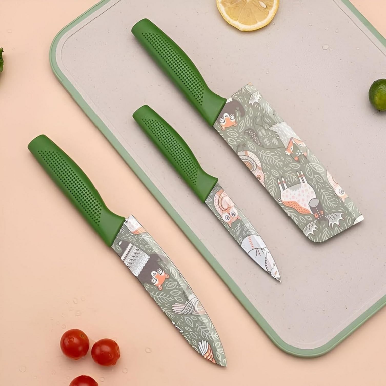 Zunbella [ 3 Pcs ]  Grey Heat Resistant Silicone, Wooden Spatula For Cooking | Ergonomic Grip, Silicon Spatula Set | Spatula Se