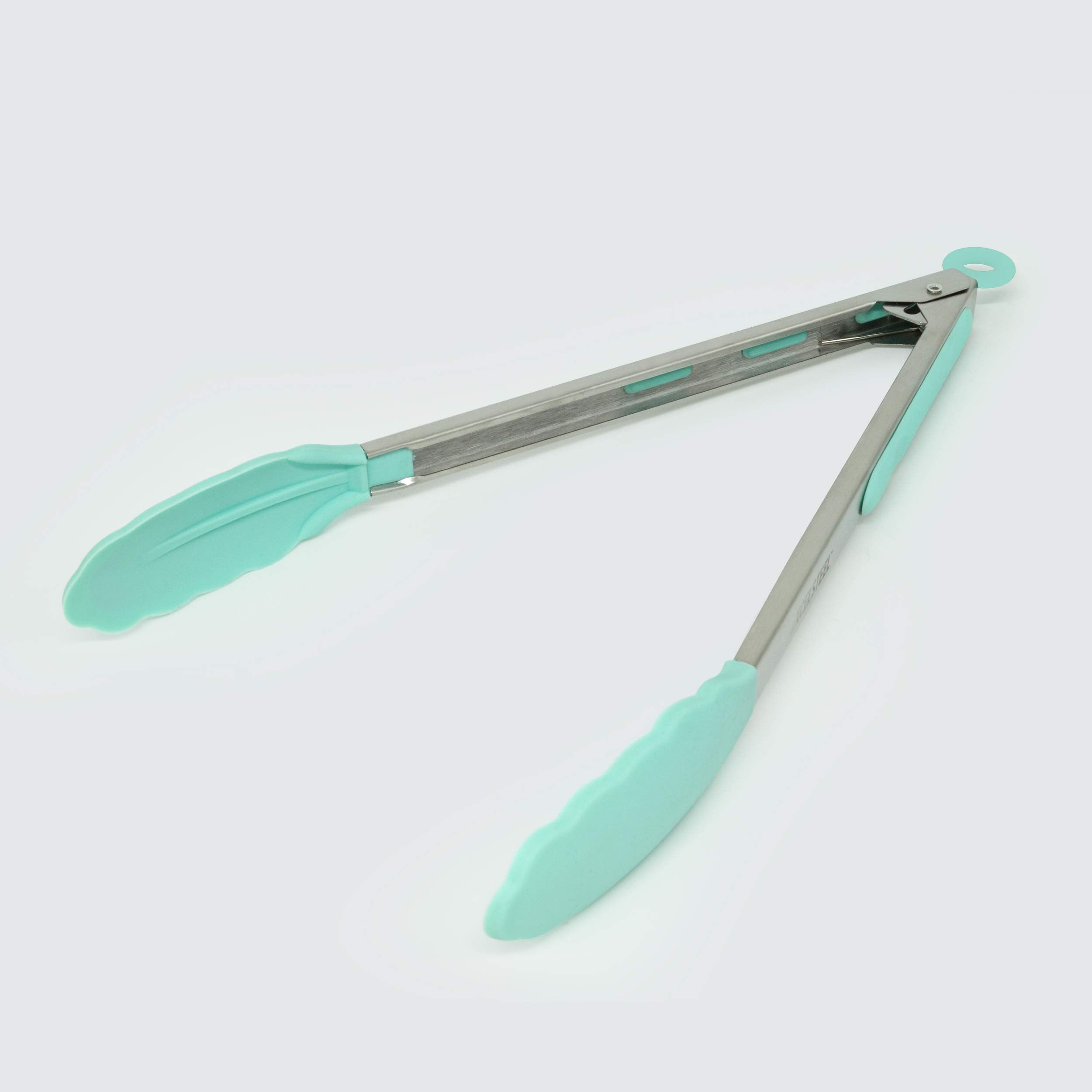 Excelsteel Stainless Steel Tongs, 12'', Teal