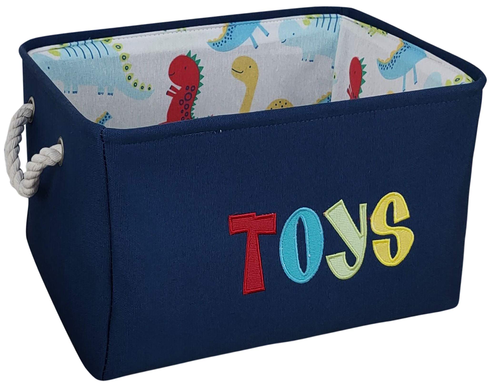 MAIZMZ Toy Box Chest Boy Storage Basket Collapsible Rectangular Organizer Bin for Home/Dorm/Kitchen/Pet/Office/Closet/Shelf/Gift Baskets(Navy toys)
