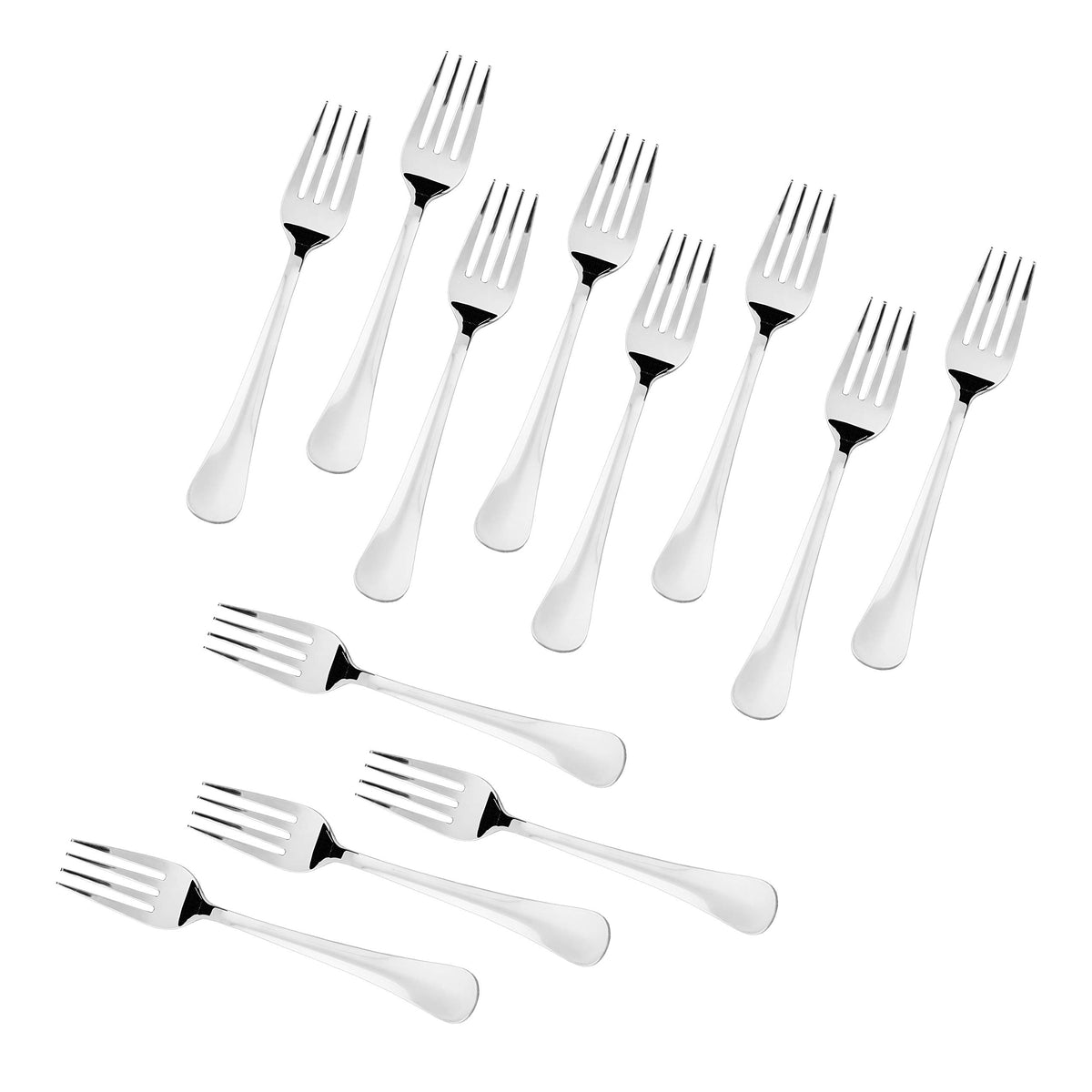 Sumeet Stainless Steel Premium Quality Baby/Medium Forks Set Of 12 Pc - (15.5Cm L) (1.6Mm Thick)