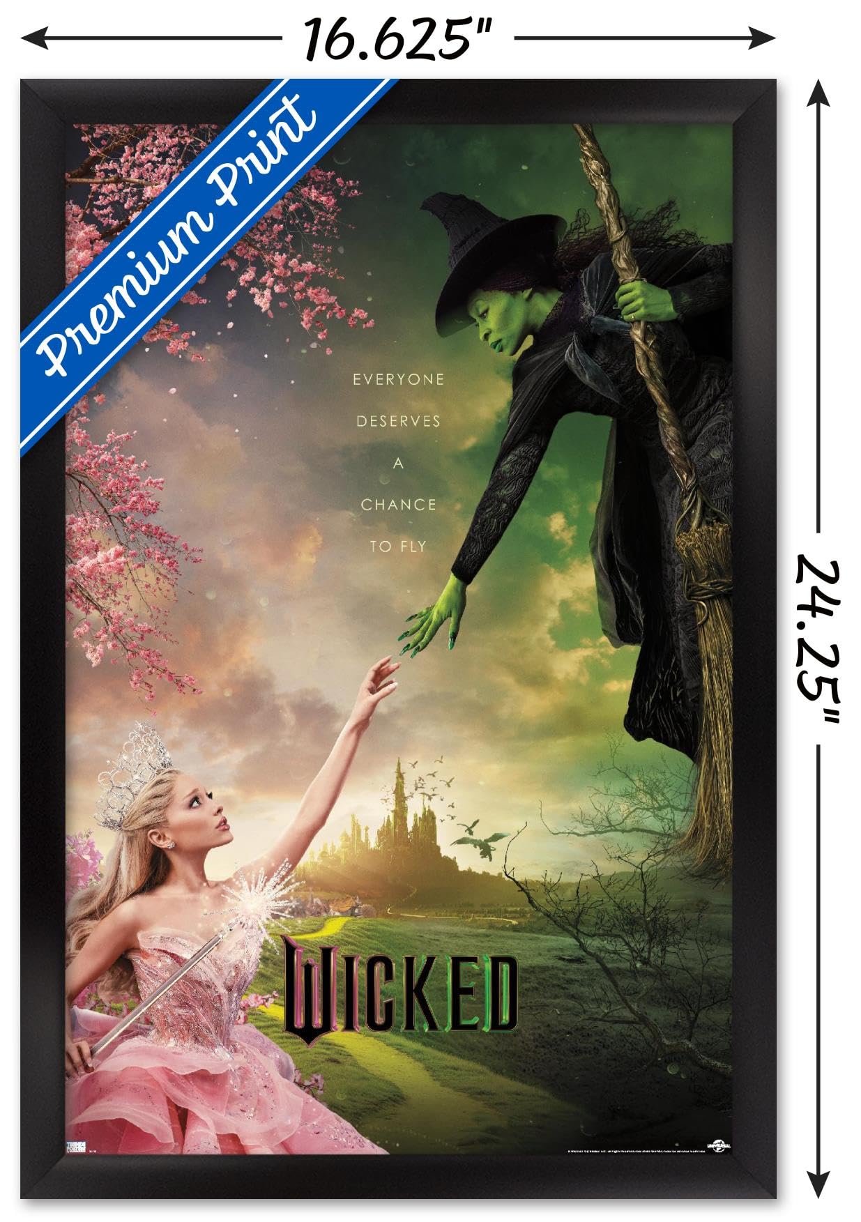 Trends International Wicked - One Sheet Wall Poster, 22.4L X 14.7W, Black Framed Version