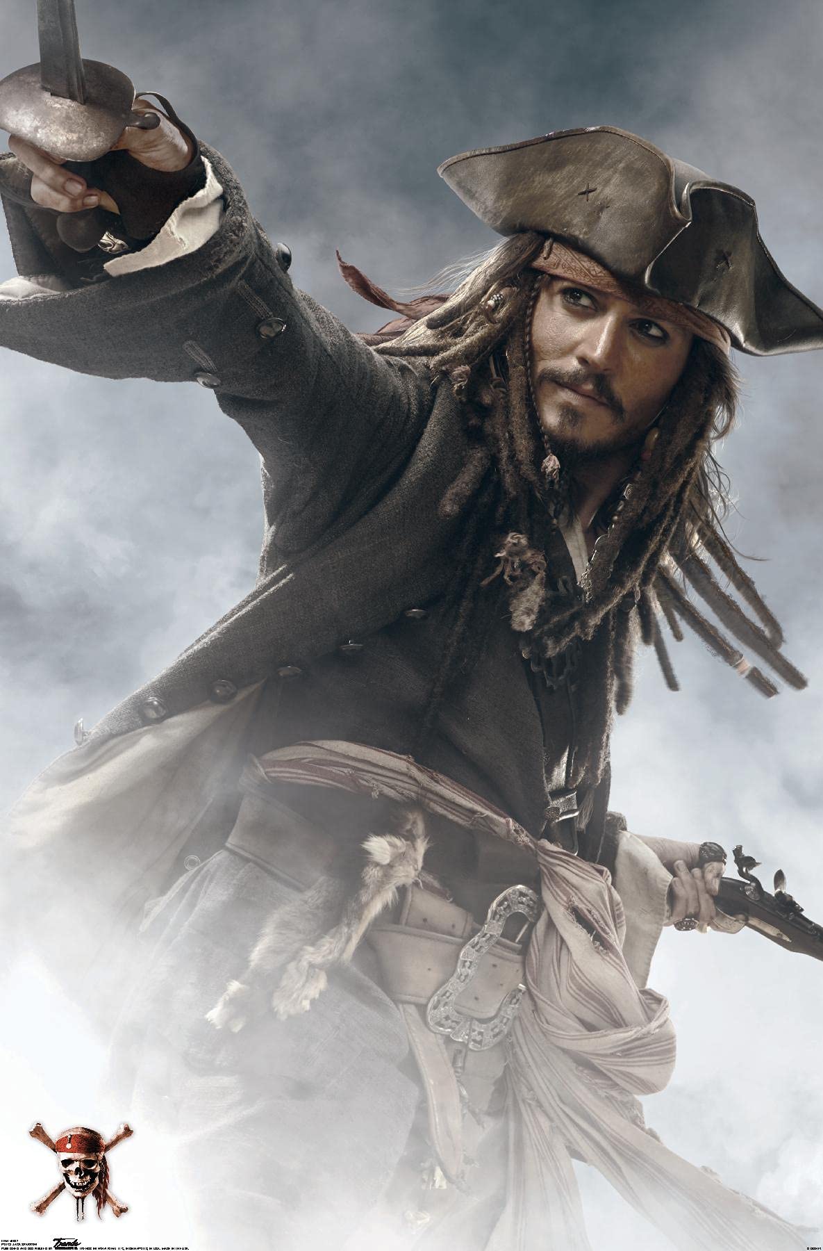 Trends International Disney Pirates Of The Caribbean: At World'S End - Jack Sparrow Wall Poster, 22.375'' X 34'', Premium Unfram