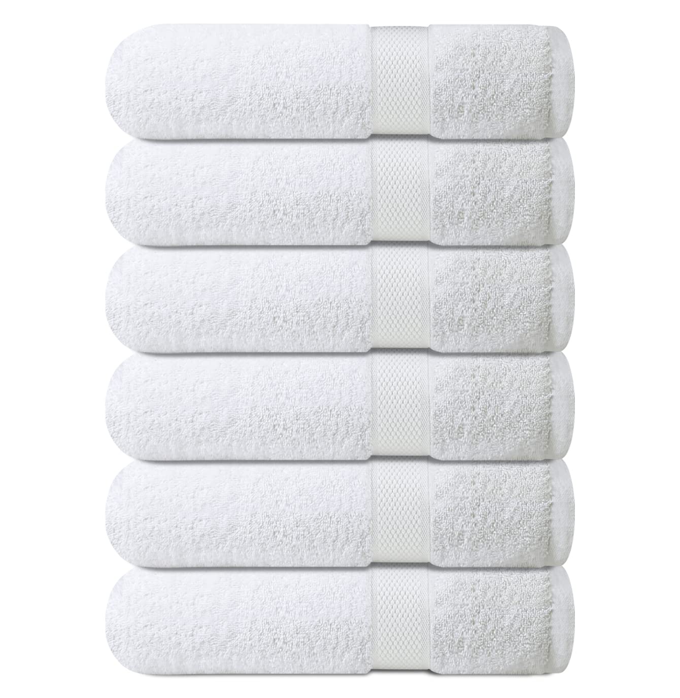 Infinitee Xclusives Premium 100% Cotton Hand Towels - Set Of 6, 16X28 Inches - Hotel And Spa Quality - Ultra Soft, Highly Absorb