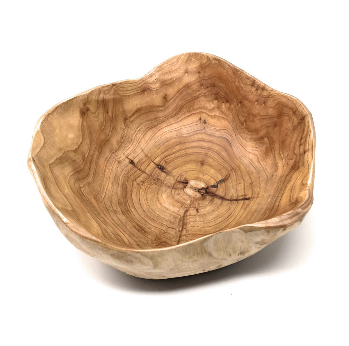 Thy Collectibles Wooden Bowl Handmade Storage Natural Root Wood Crafts Bowl Fruit Salad Serving Bowls (Small 8''-10'')