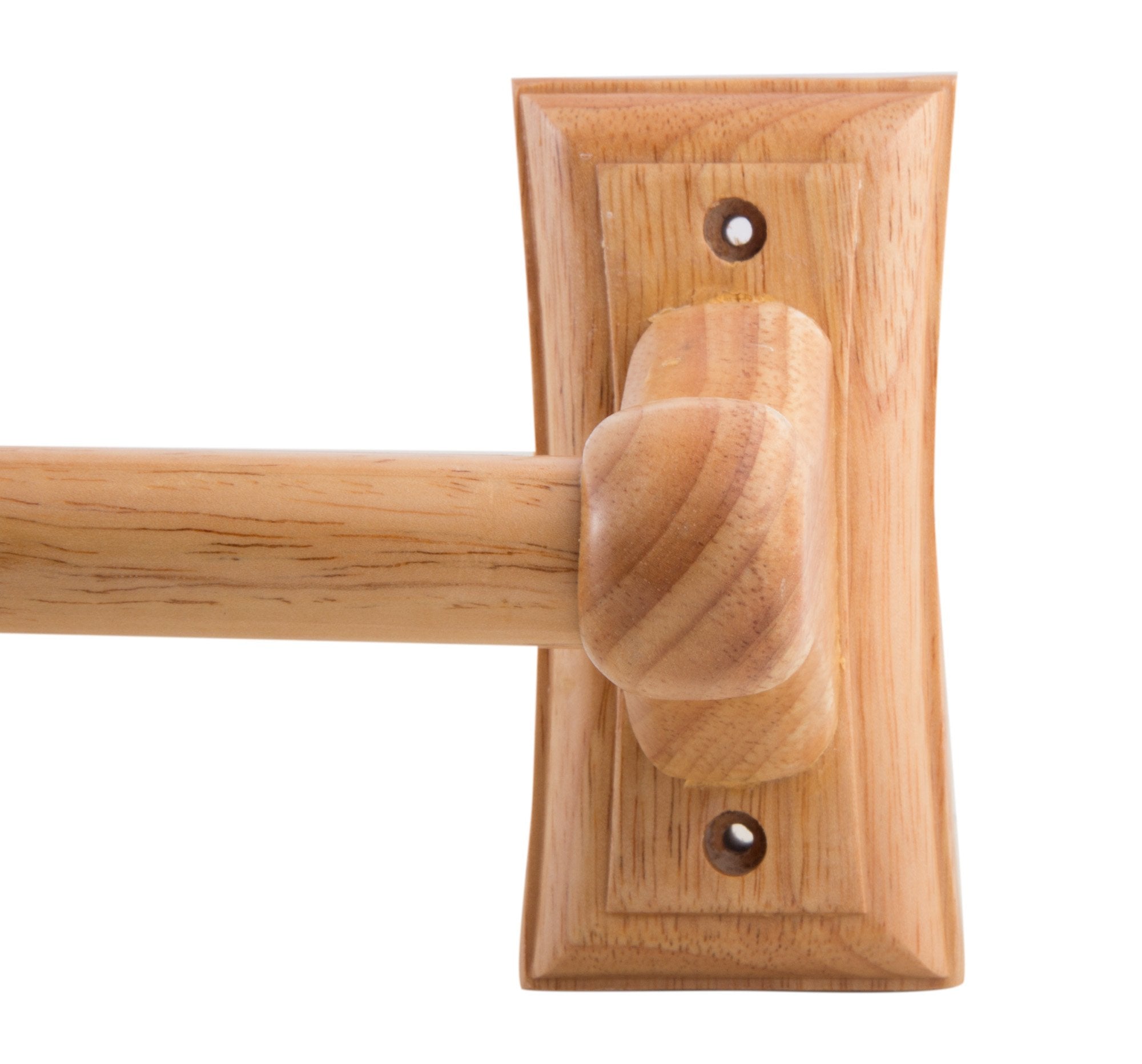 Alfi Brand Ab5505 24 Double Rack Wooden Towel Bar Bathroom Accessory, Natural Wood