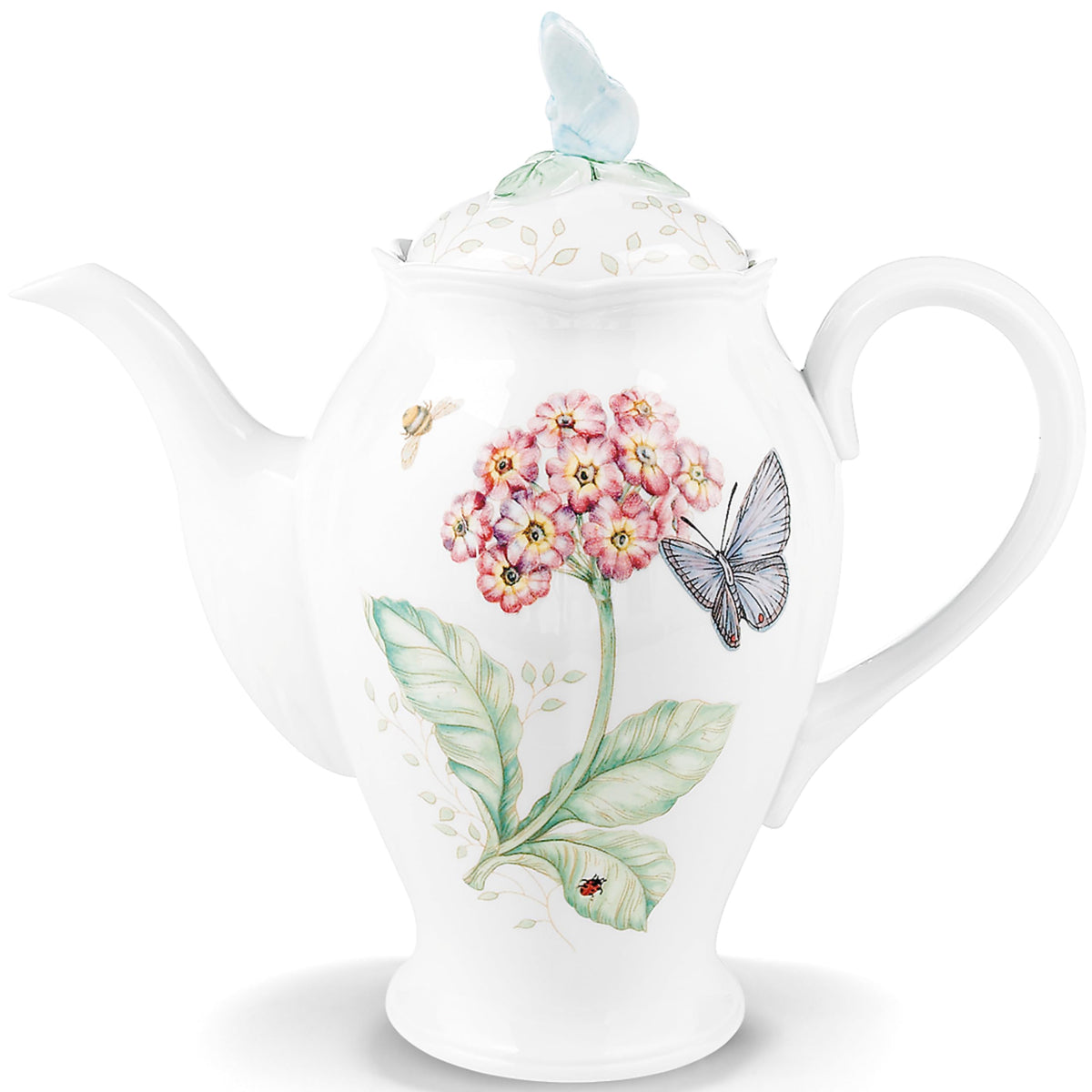 Lenox Butterfly Meadow Coffee Pot With Lid, White -