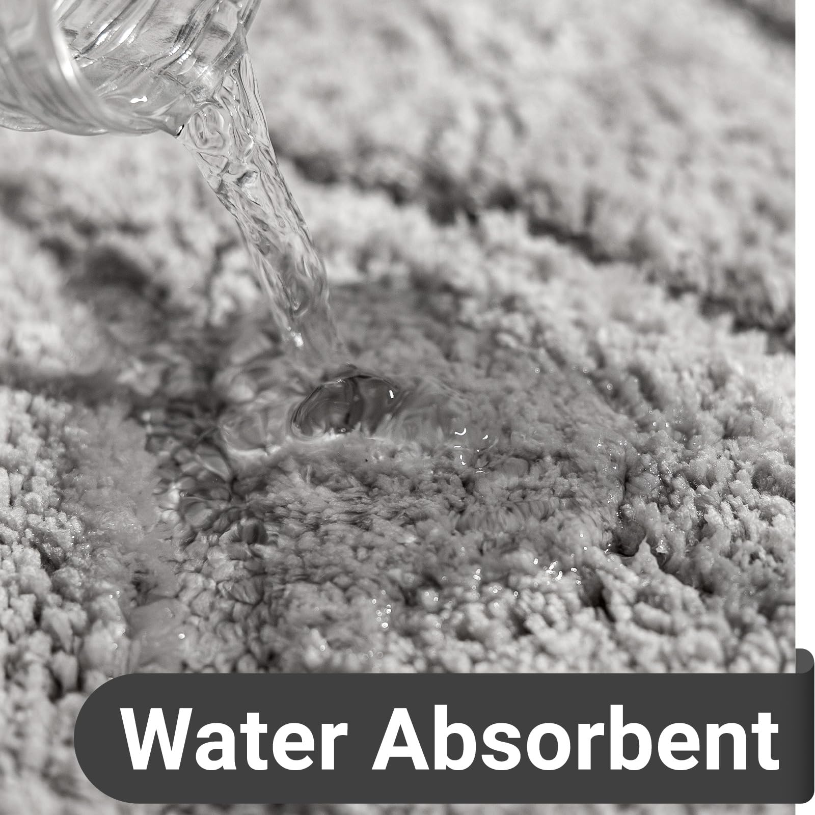 DEXDE Rugs Runner 24 x 60 Inch  Extra Long Non-Slip  Machine Washable Bath Mats  Light Gray Soft Carpets for Bathroom Showe