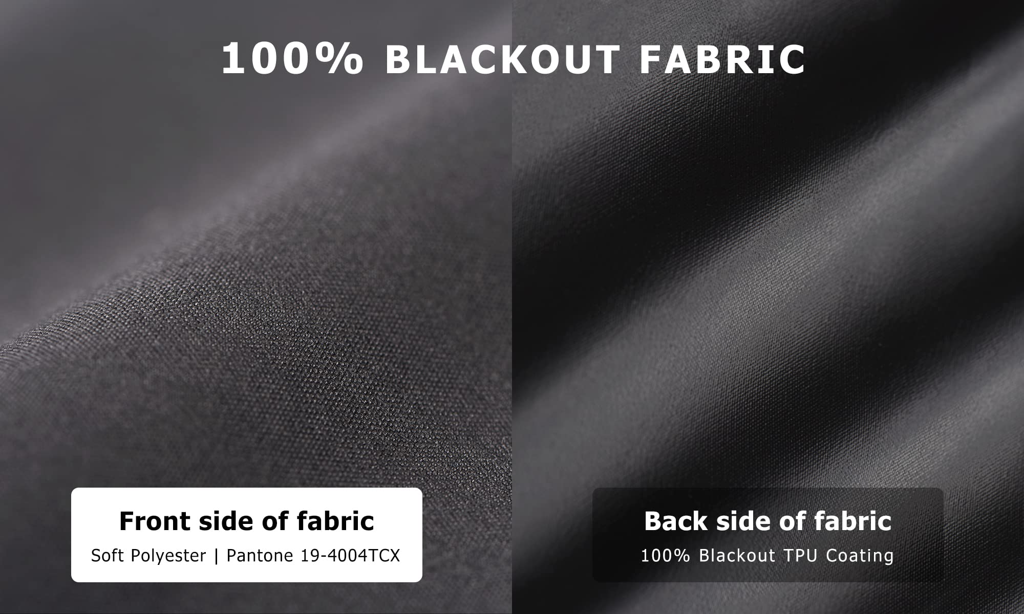 LazBlinds Black 100% Blackout Roller Shades, Cordless, Thermal Insulated, 36''W x 72''H