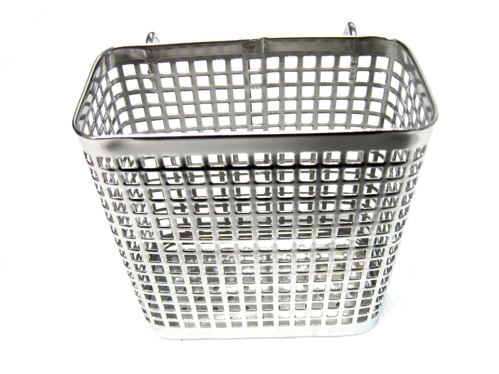 Small Square Stainless Steel Perforated Cutlery Basket Sink Rack Storage Silver by Stopia