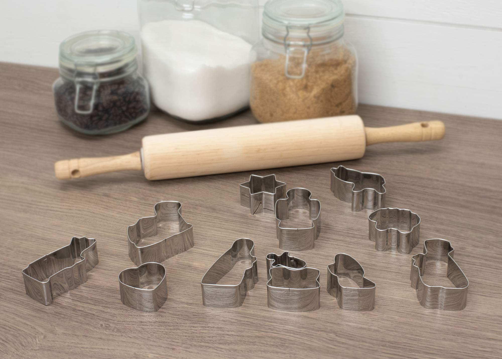 Nativity Story Set Of 12 Stainless Steel Cookie Cutter Set