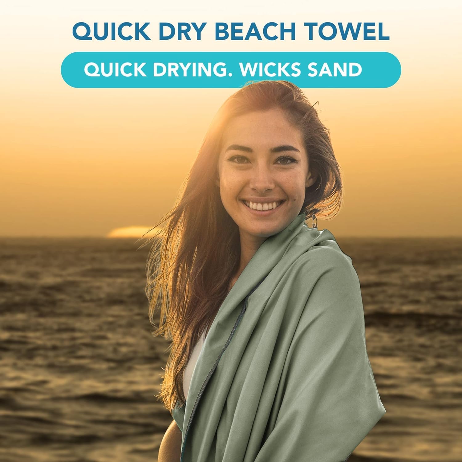 Youphoria Microfiber Travel Towel Fast Drying Lightweight - Quick Dry Towel For Camping, Beach, Backpacking, Hiking, & Sport