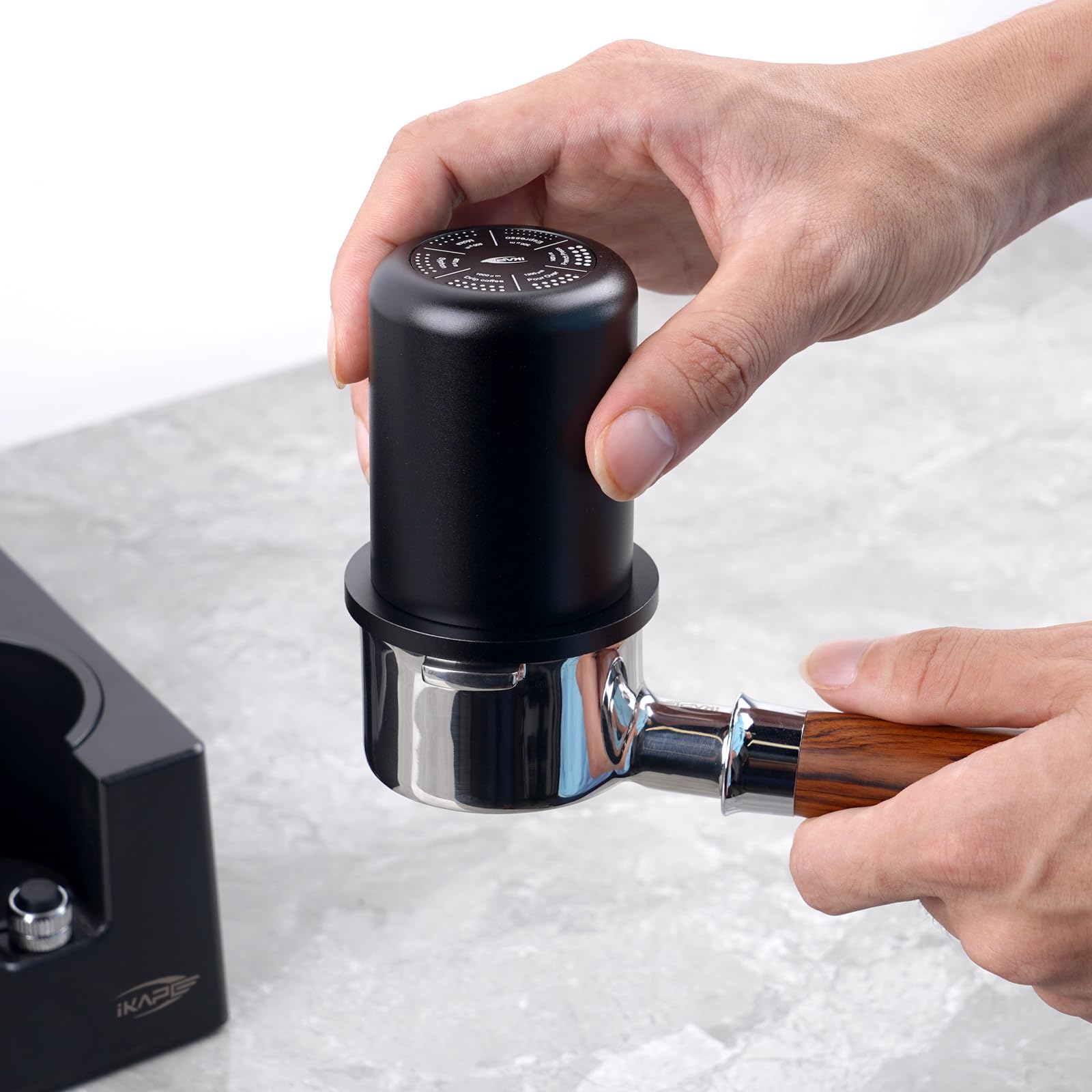 Ikape 58Mm Espresso Dosing Cup, Compatible With All The 58Mm Portafilters, Espresso Coffee Accessory, Made Of Aluminum (Black)