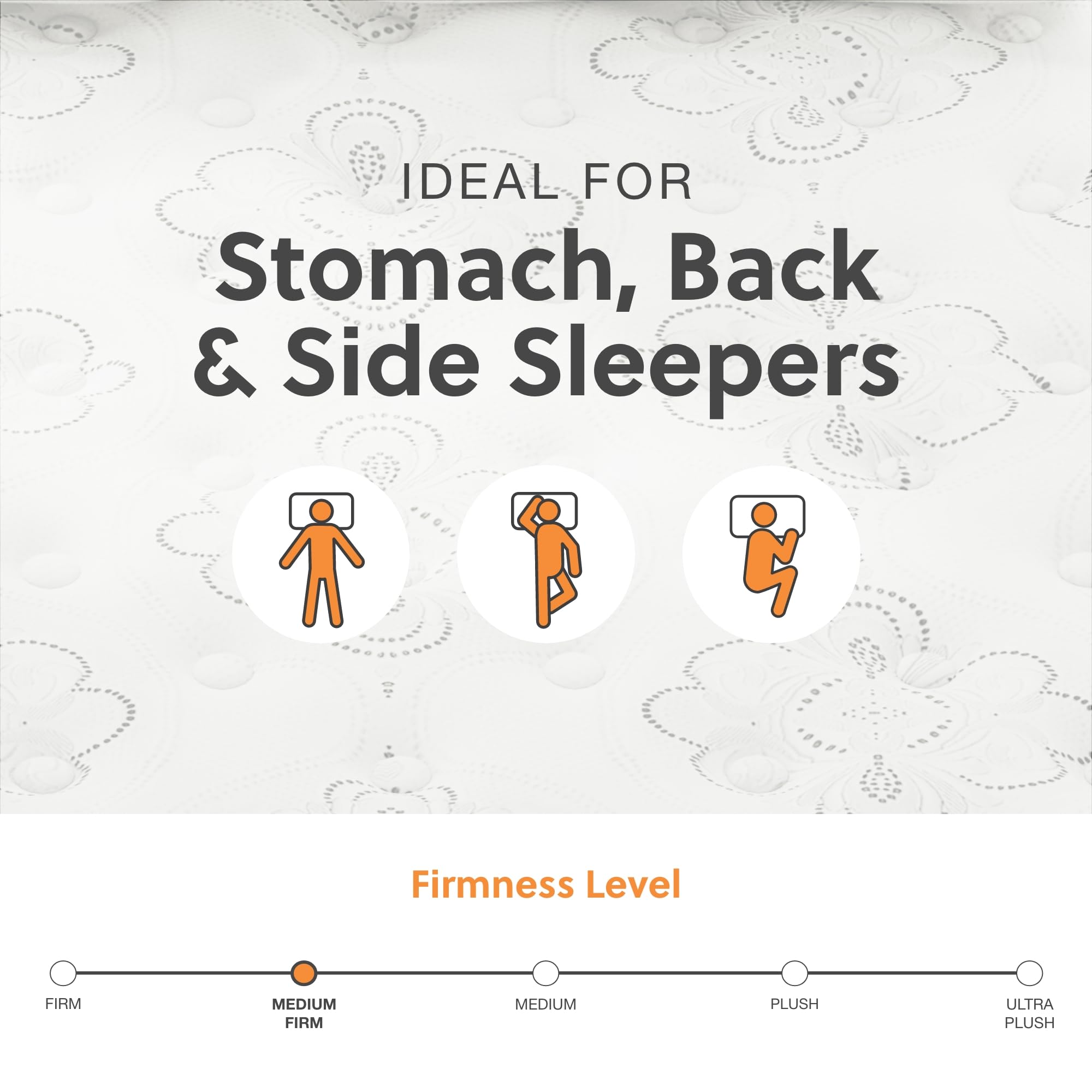 Signature Design By Ashley King Size Chime 12 Inch Medium Firm Hybrid Mattress With Cooling Gel Memory Foam