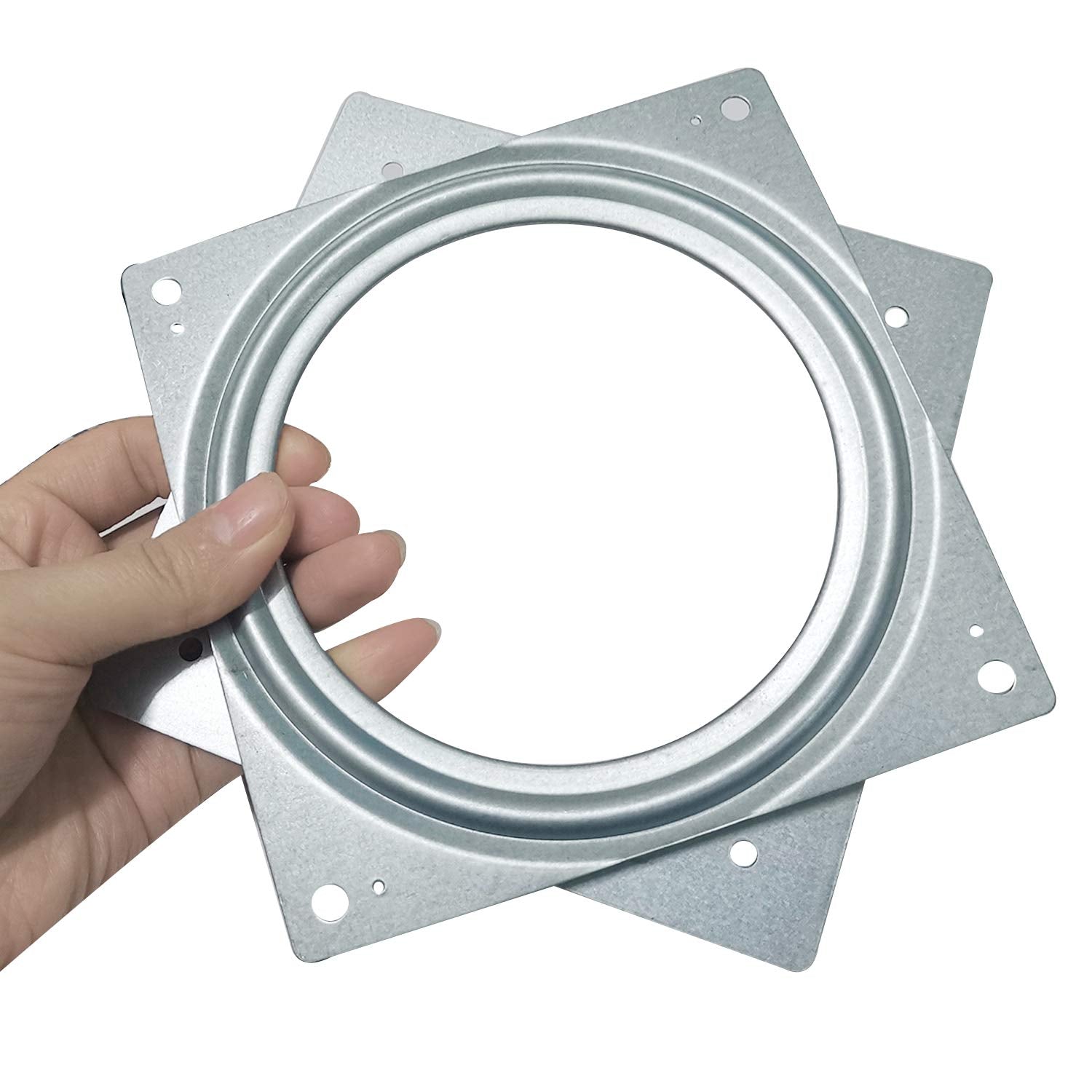 6Inch Lazy Susan Hardware  10 Pack Square Rotating Bearing Plate  500lbs Capacity Lazy Susan Turntable Bearing for for Serving Trays  Kitchen Storage Racks  Craft Table  Zinc Plated Steel Swivel Plate