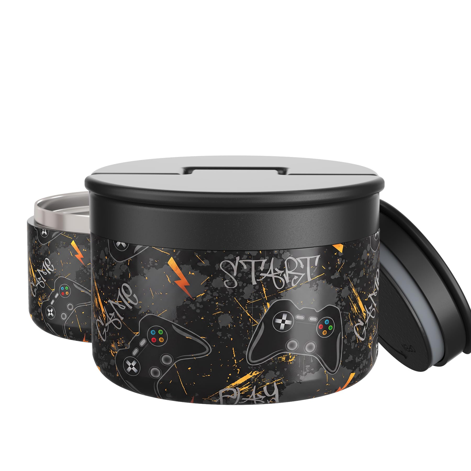 Misonea 12oz Soup Thermo for Hot Food Kids Vacuum Insulated Food Jar TwistFree Soup Thermo for Hot Food Kids Leakproof Stainles