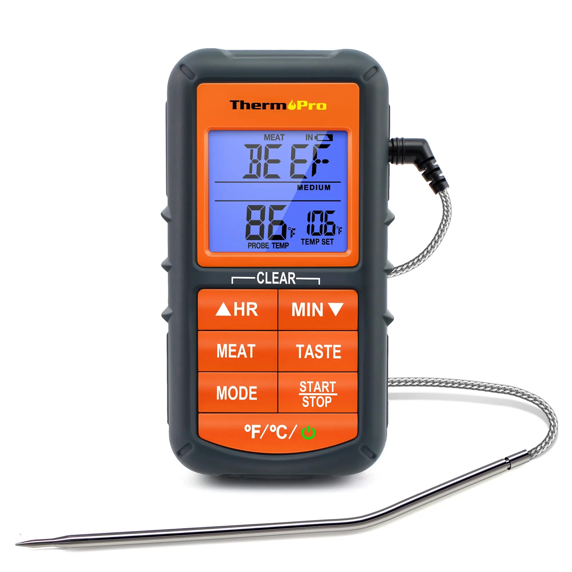 Labart Thermopro Tp06B Digital Grill Meat Thermometer With Probe For Smoker Grilling Food Bbq Thermometer