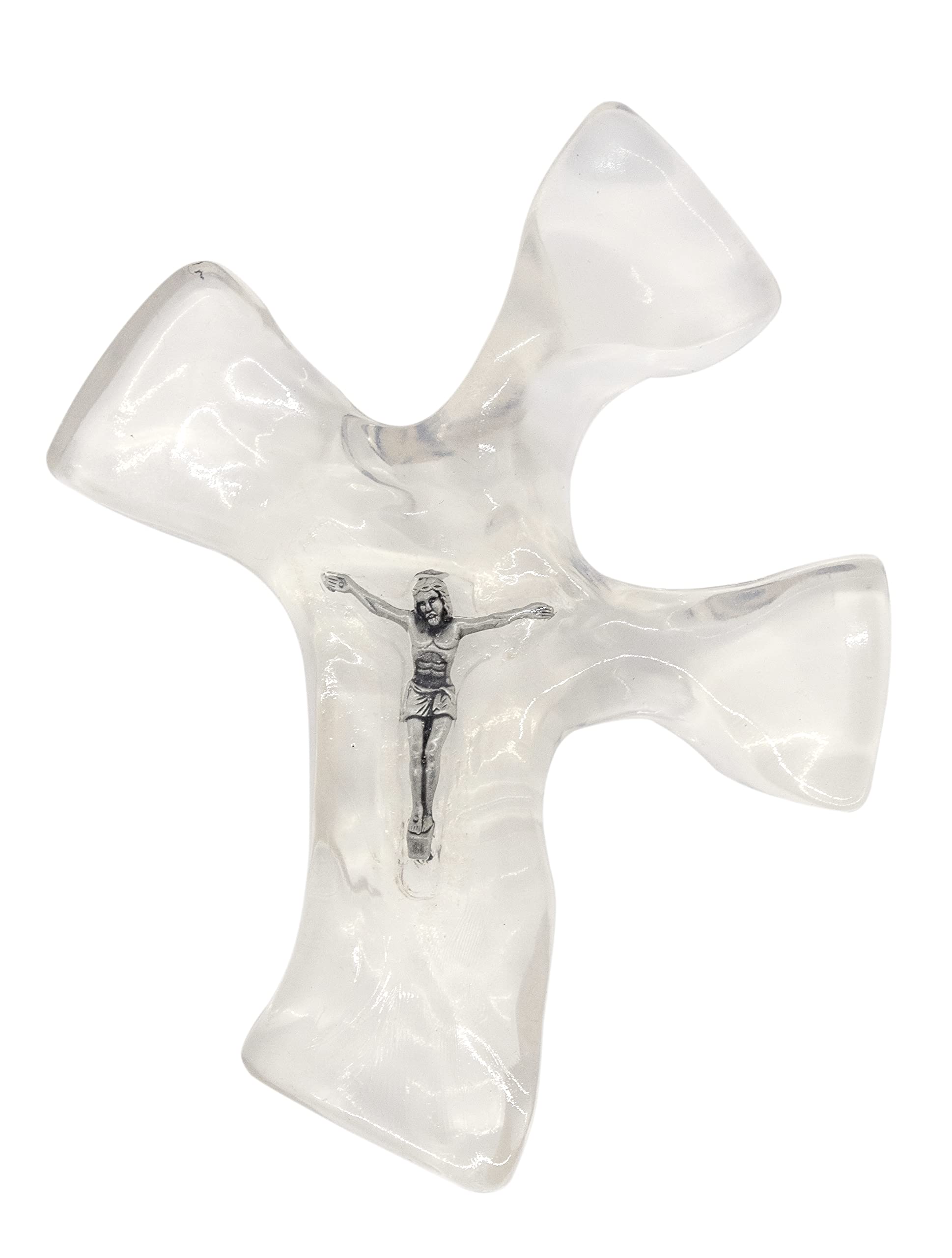 VILLAGE GIFT IMPORTERS The Original Clinging Cross  by Not So Plain Jane with Silver-Tone Corpus | Contours to the Human Hand